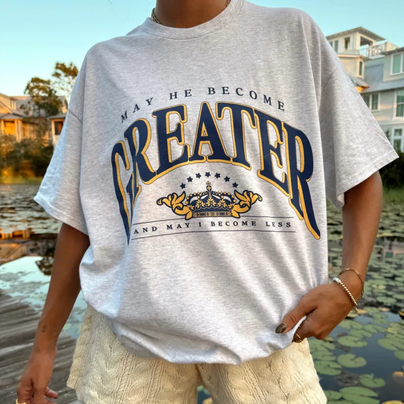 NEW! | "GREATER" UNIVERSITY TEE | ASH sold by He Would Love First