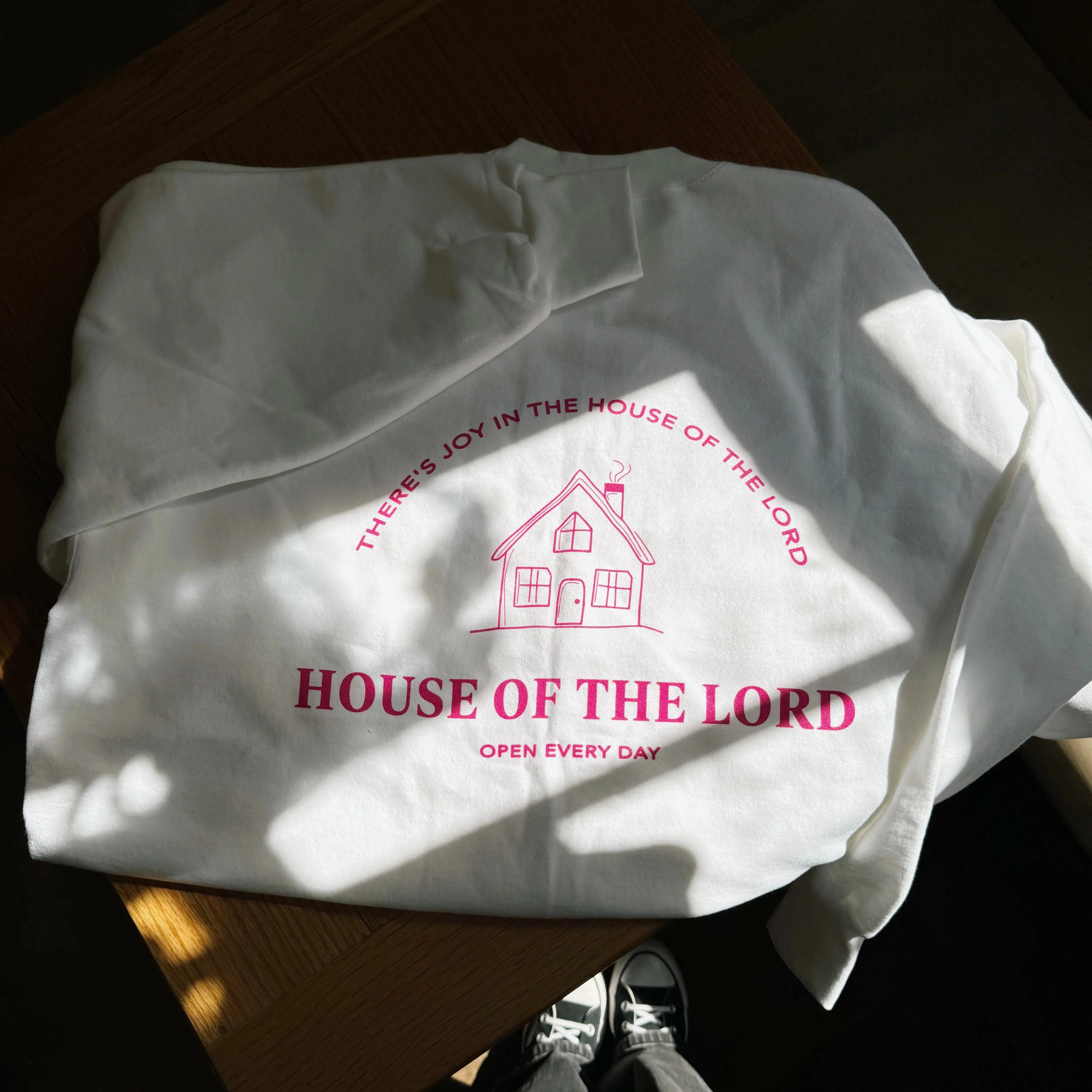 NEW! | "HOUSE OF THE LORD" COZY CREW | WHITE sold by He Would Love First product image thumbnail 2