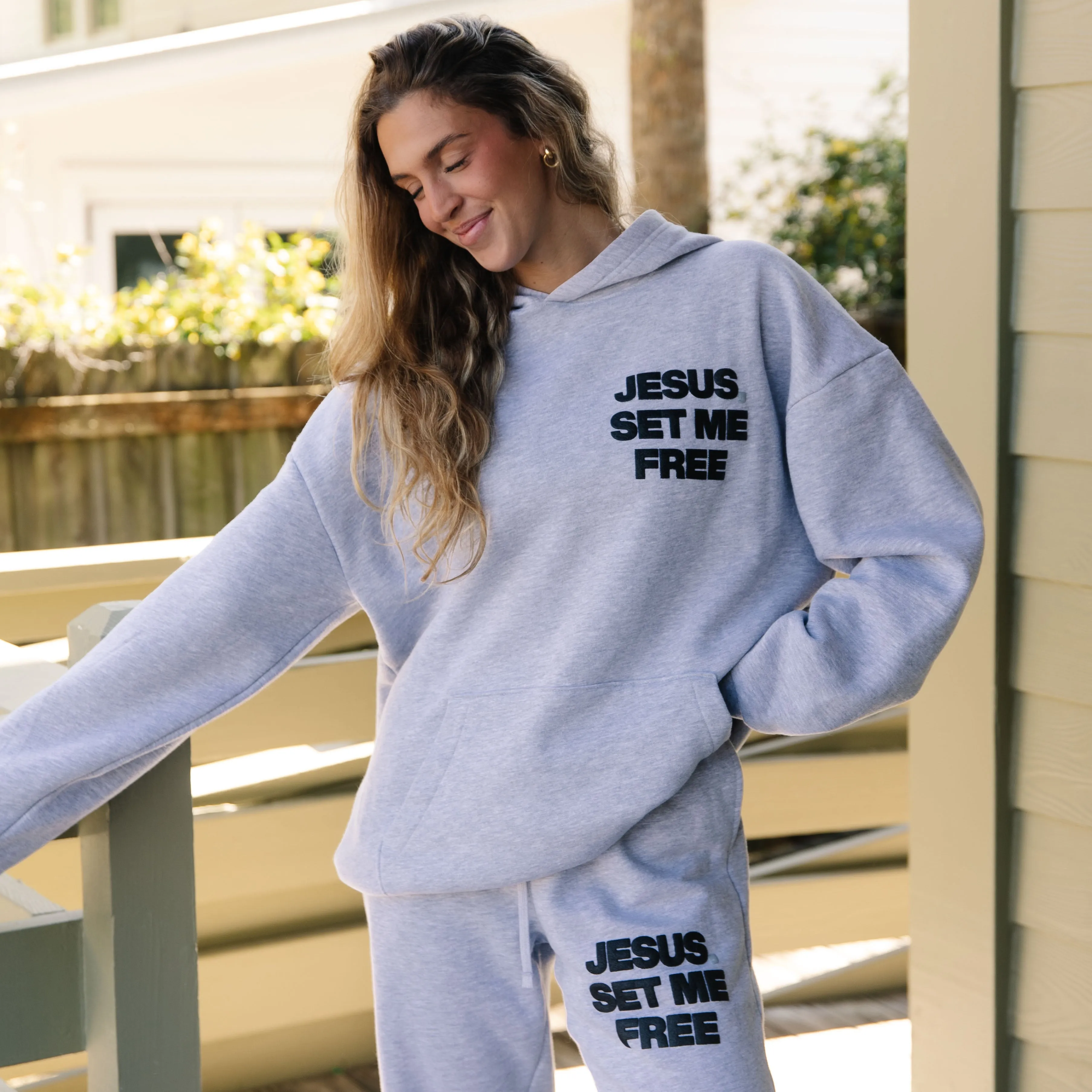 NEW! | "JESUS SET ME FREE" PREMIUM PUFF PRINT HOODIE sold by He Would Love First product image thumbnail 4