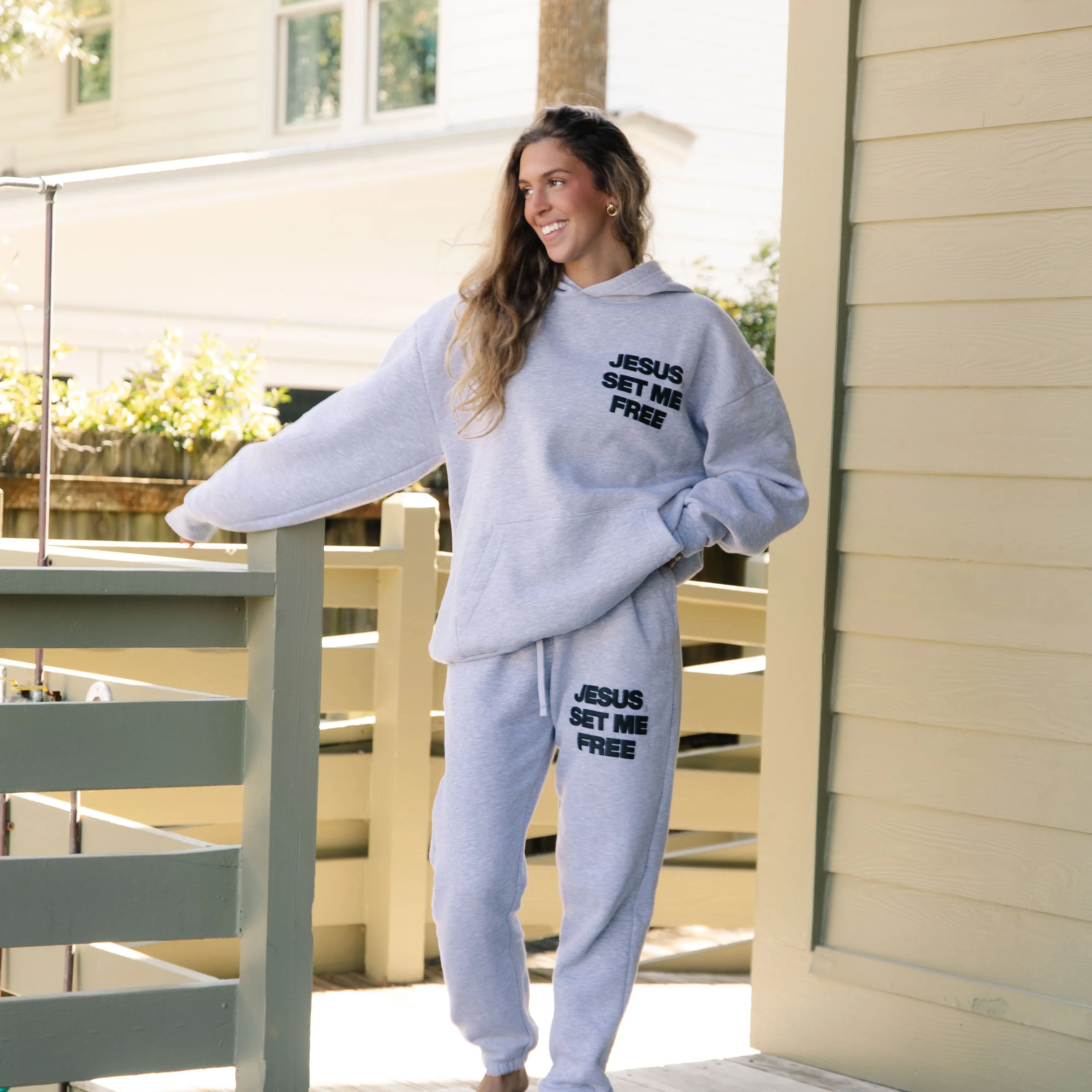 NEW! | "JESUS SET ME FREE" PREMIUM PUFF PRINT HOODIE sold by He Would Love First product image thumbnail 2