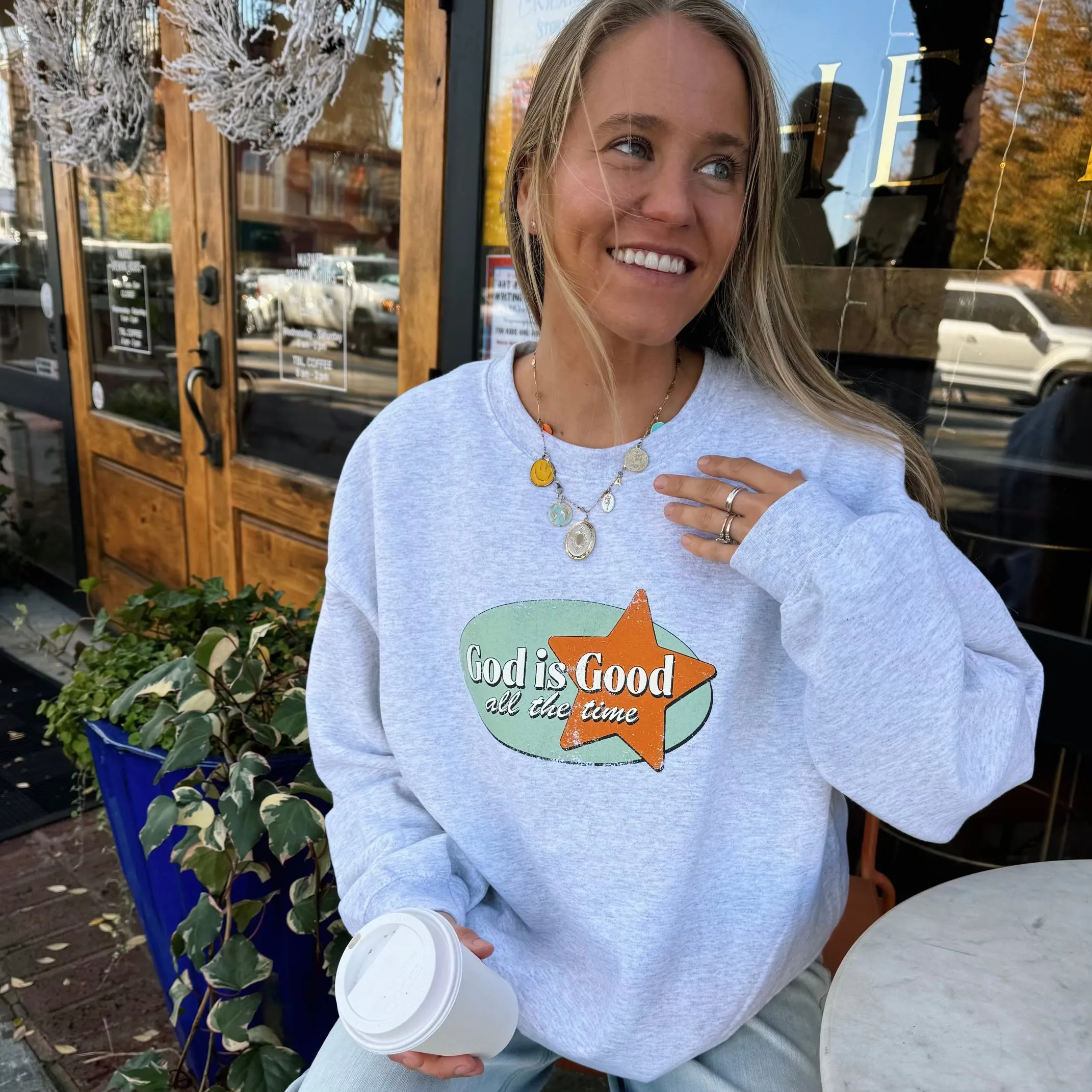 "GOD IS GOOD" RETRO CREWNECK sold by He Would Love First product image thumbnail 5