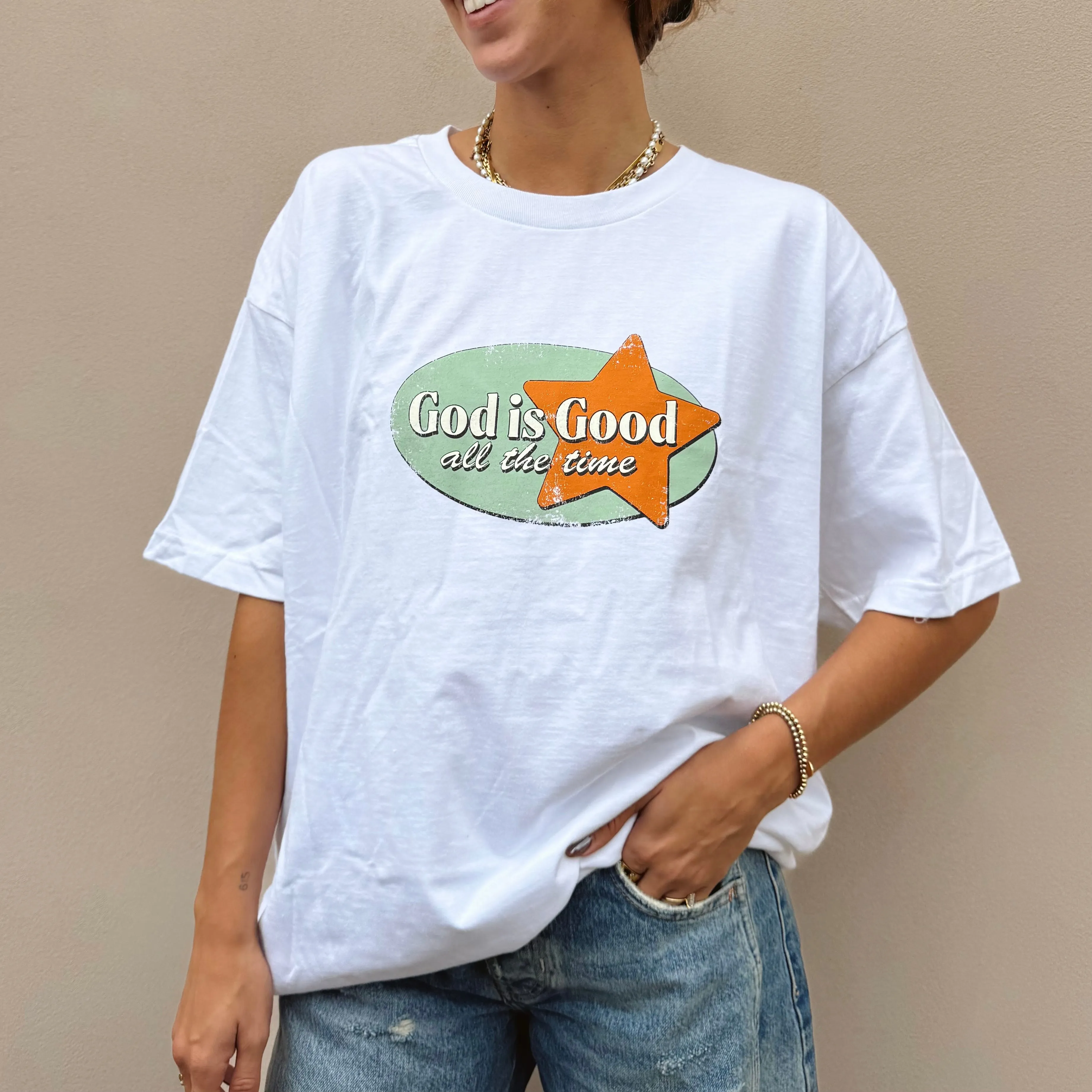 "GOD IS GOOD" RETRO TEE sold by He Would Love First product image thumbnail 4