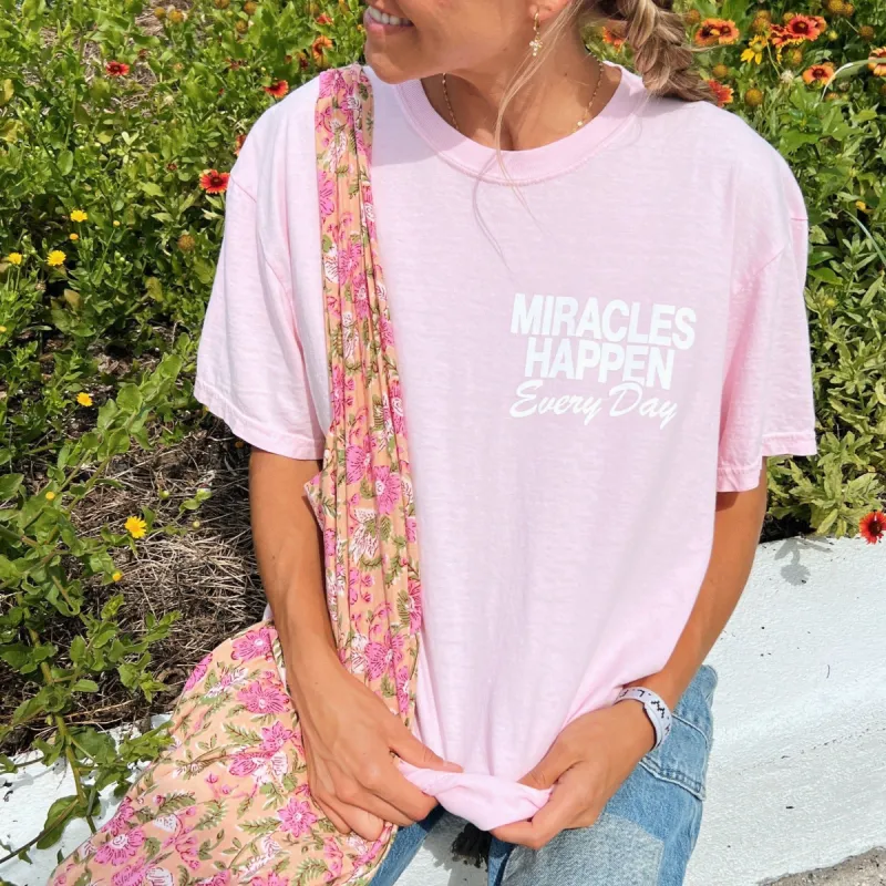 NEW! "MIRACLES" PREMIUM COMFORT COLORS TEE | PINK sold by He Would Love First