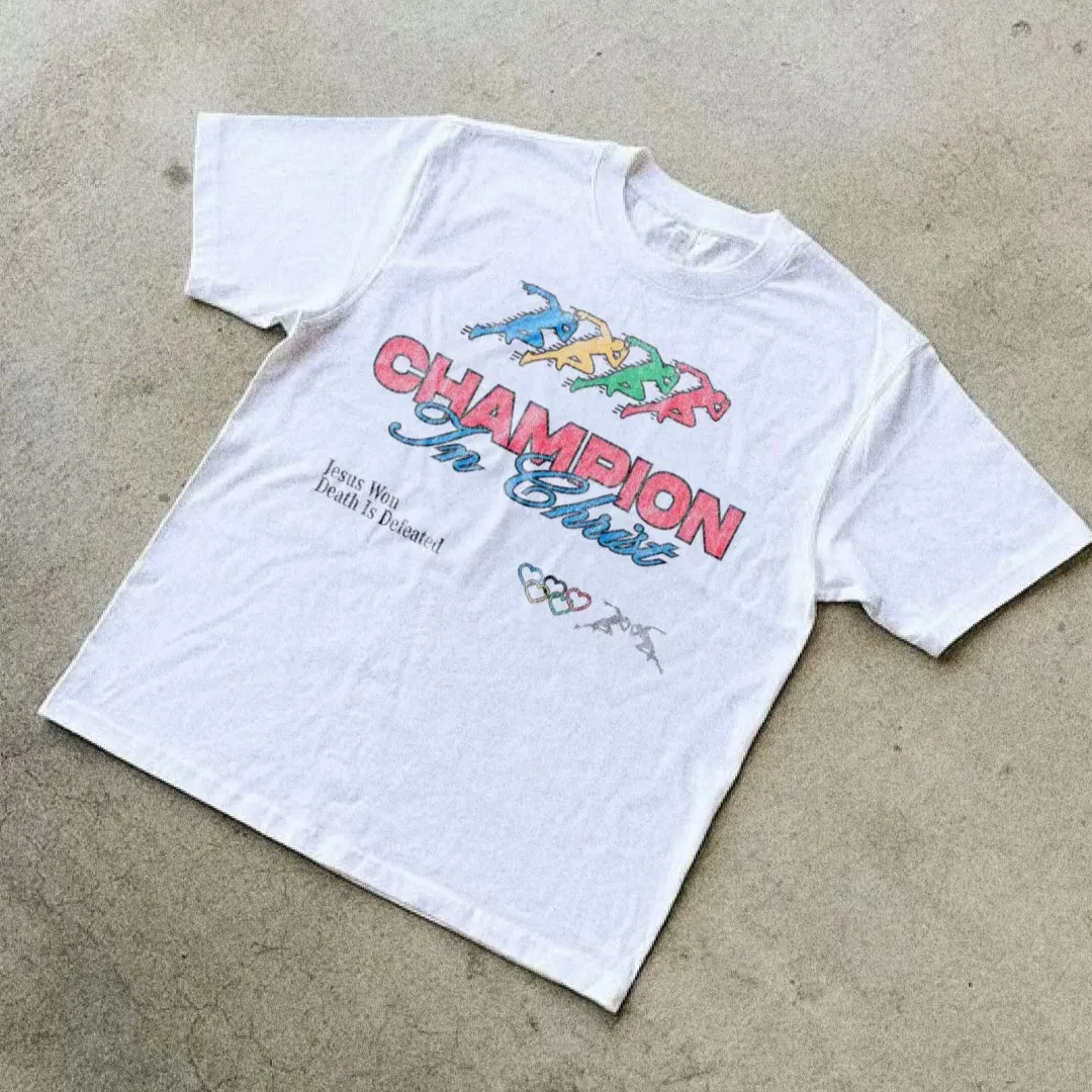 RESTOCK! | "CHAMPION" TEE | WHITE sold by He Would Love First product image thumbnail 2