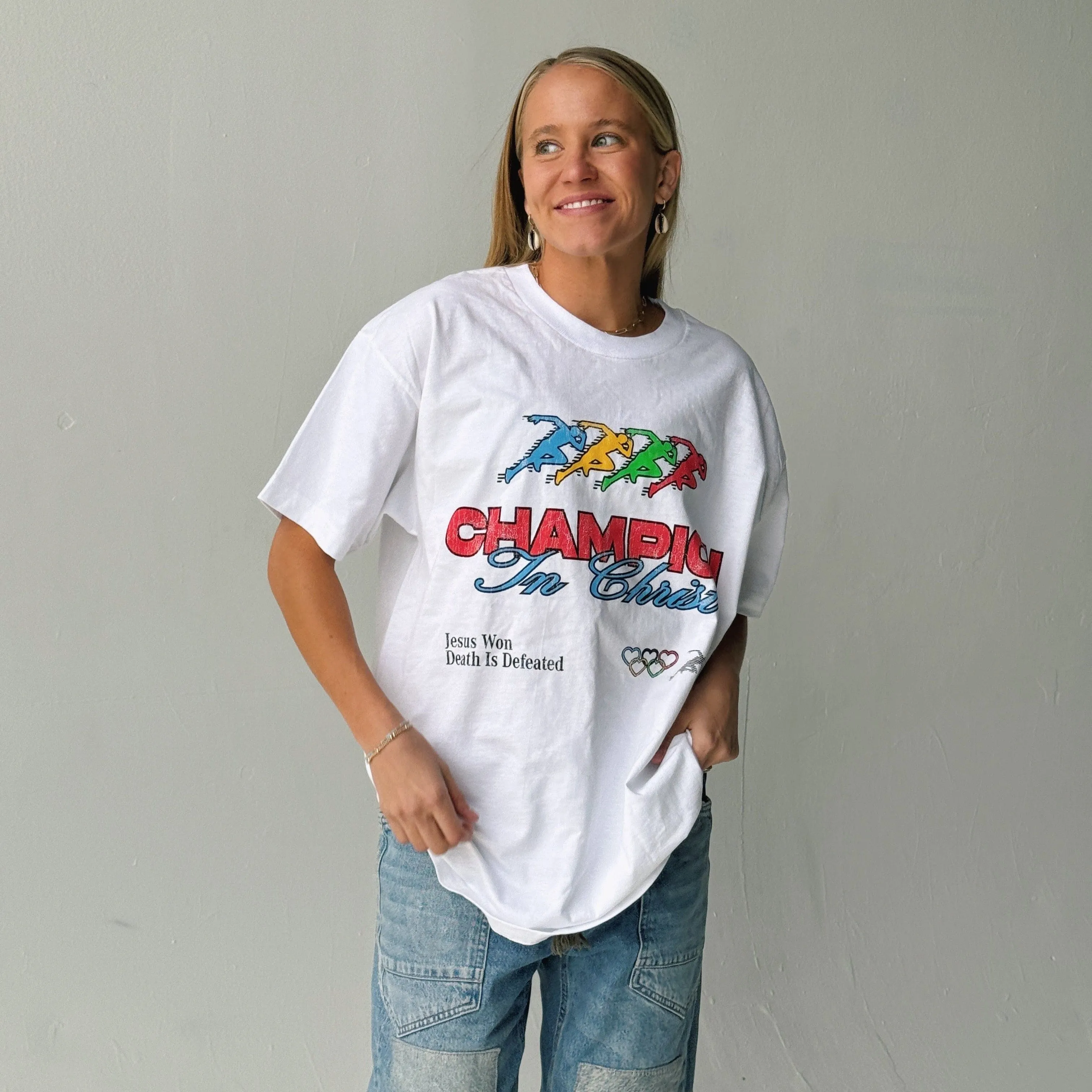 RESTOCK! | "CHAMPION" TEE | WHITE sold by He Would Love First