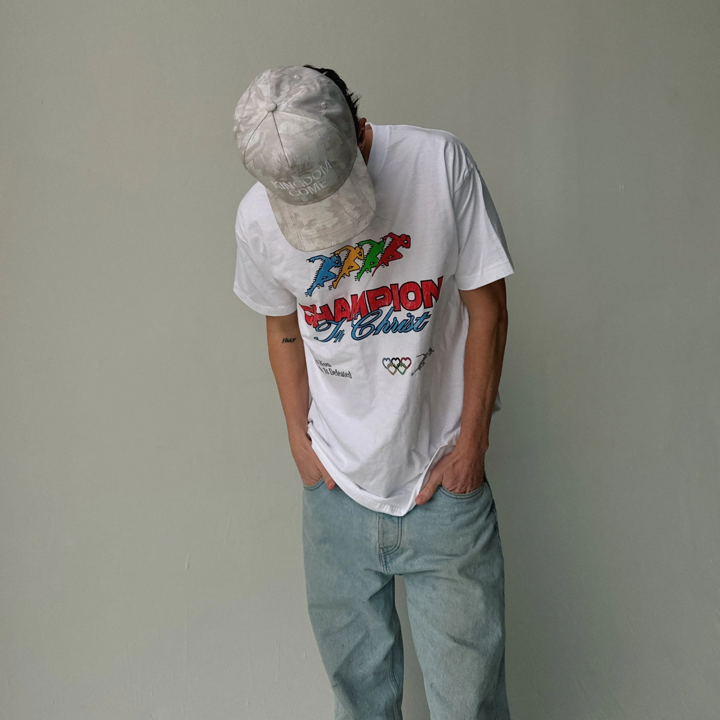 RESTOCK! | "CHAMPION" TEE | WHITE sold by He Would Love First product image thumbnail 3