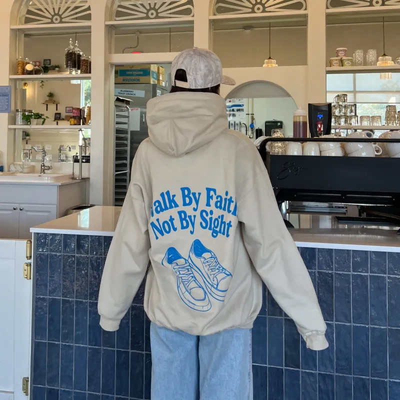 RESTOCK! | "WALK BY FAITH" HOODIE | SAND sold by He Would Love First