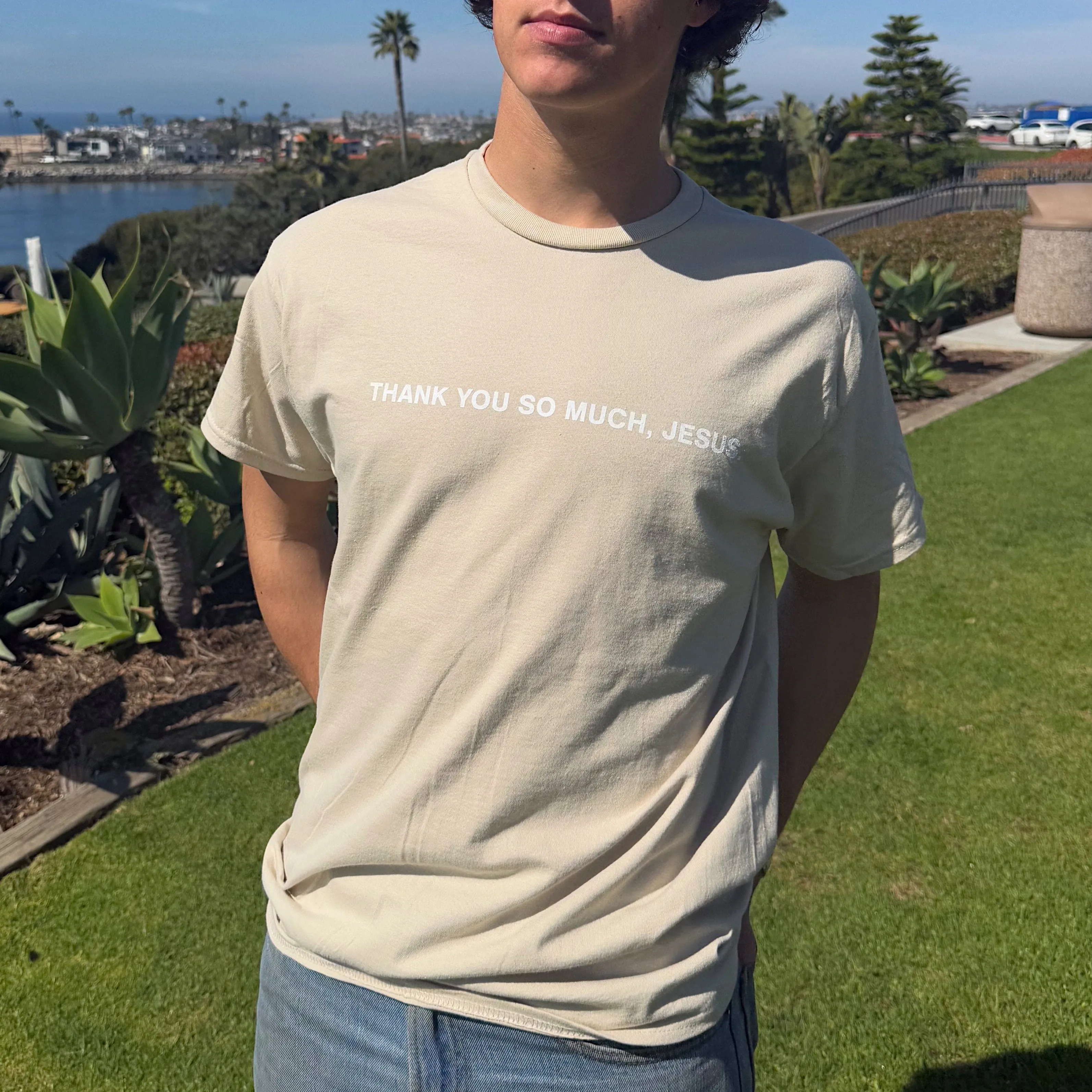 NEW EXCLUSIVE | "THANK YOU SO MUCH JESUS" TEE | SAND sold by He Would Love First product image thumbnail 4