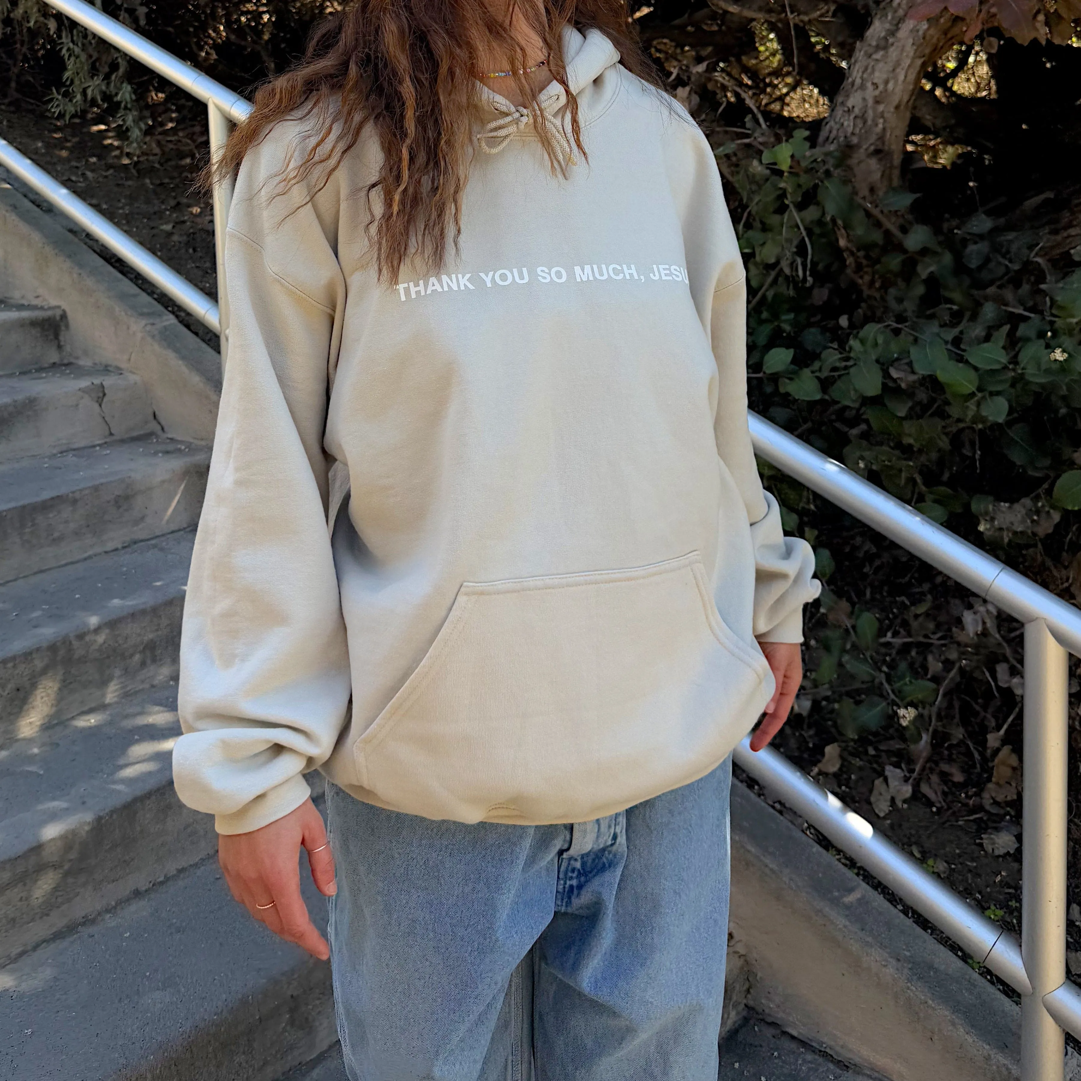 NEW | "THANK YOU SO MUCH JESUS" HOODIE | SAND sold by He Would Love First product image thumbnail 3