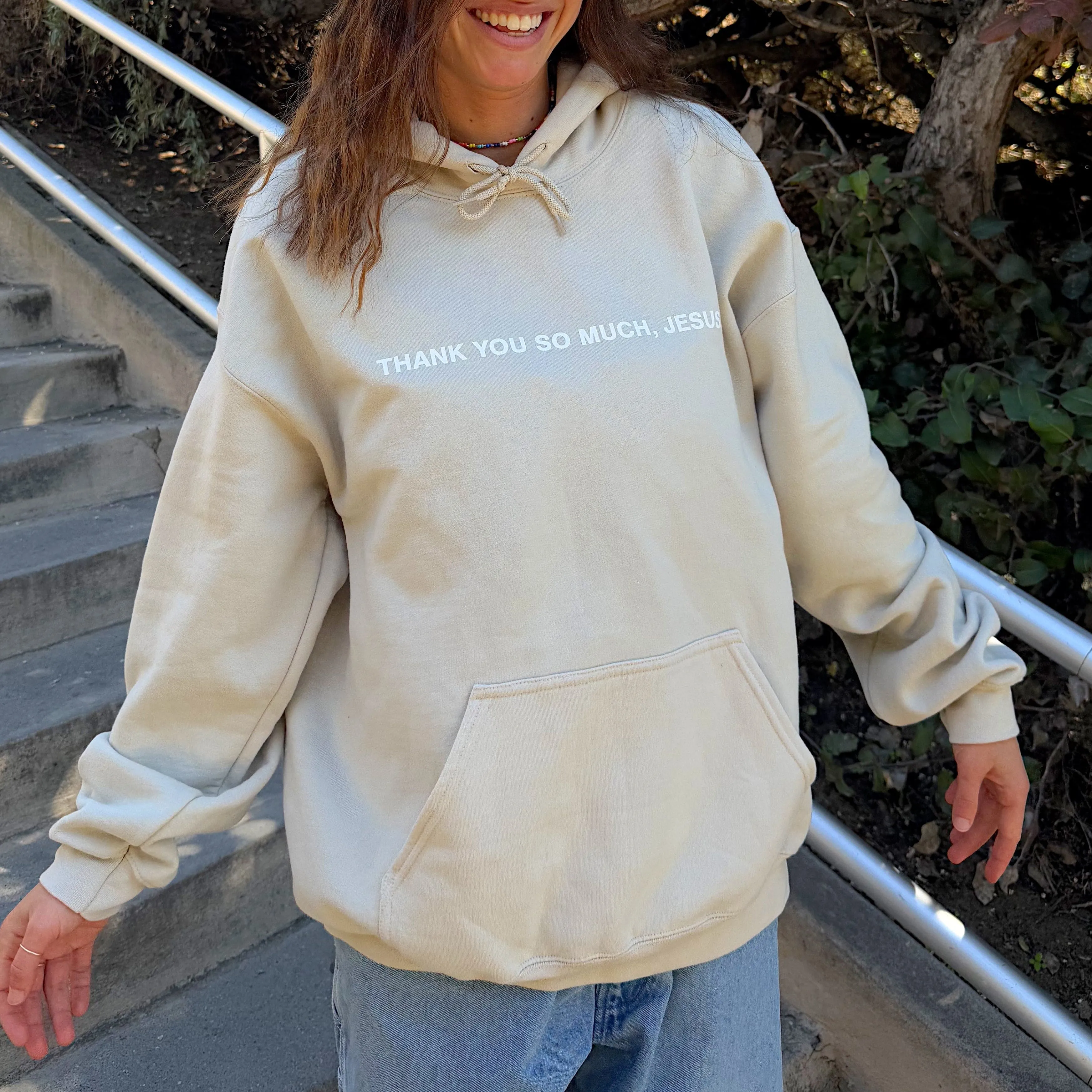 NEW | "THANK YOU SO MUCH JESUS" HOODIE | SAND sold by He Would Love First product image thumbnail 4