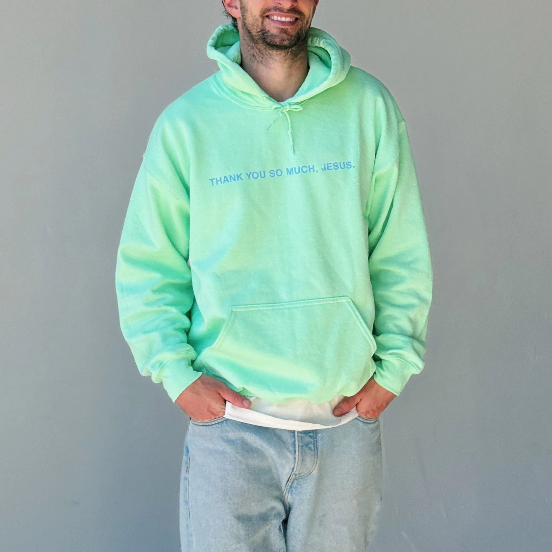 NEW | "THANK YOU SO MUCH JESUS" HOODIE | MINT sold by He Would Love First product image thumbnail 3
