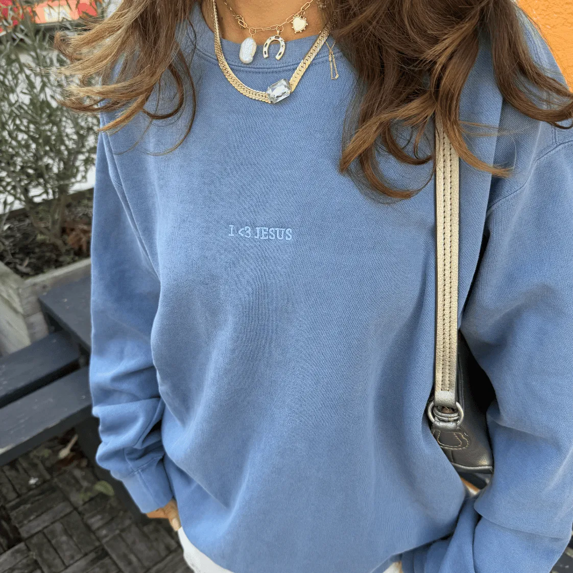 NEW | "I <3 JESUS" PREMIUM COMFORT COLOR CREWNECK sold by He Would Love First