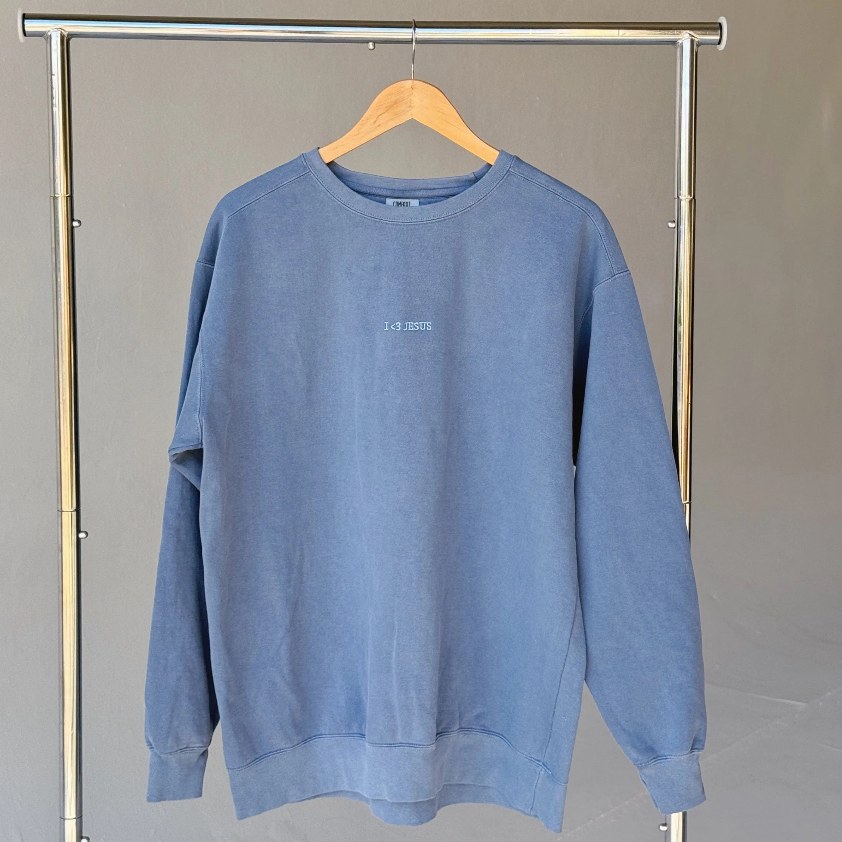 NEW | "I <3 JESUS" PREMIUM COMFORT COLOR CREWNECK sold by He Would Love First product image thumbnail 2