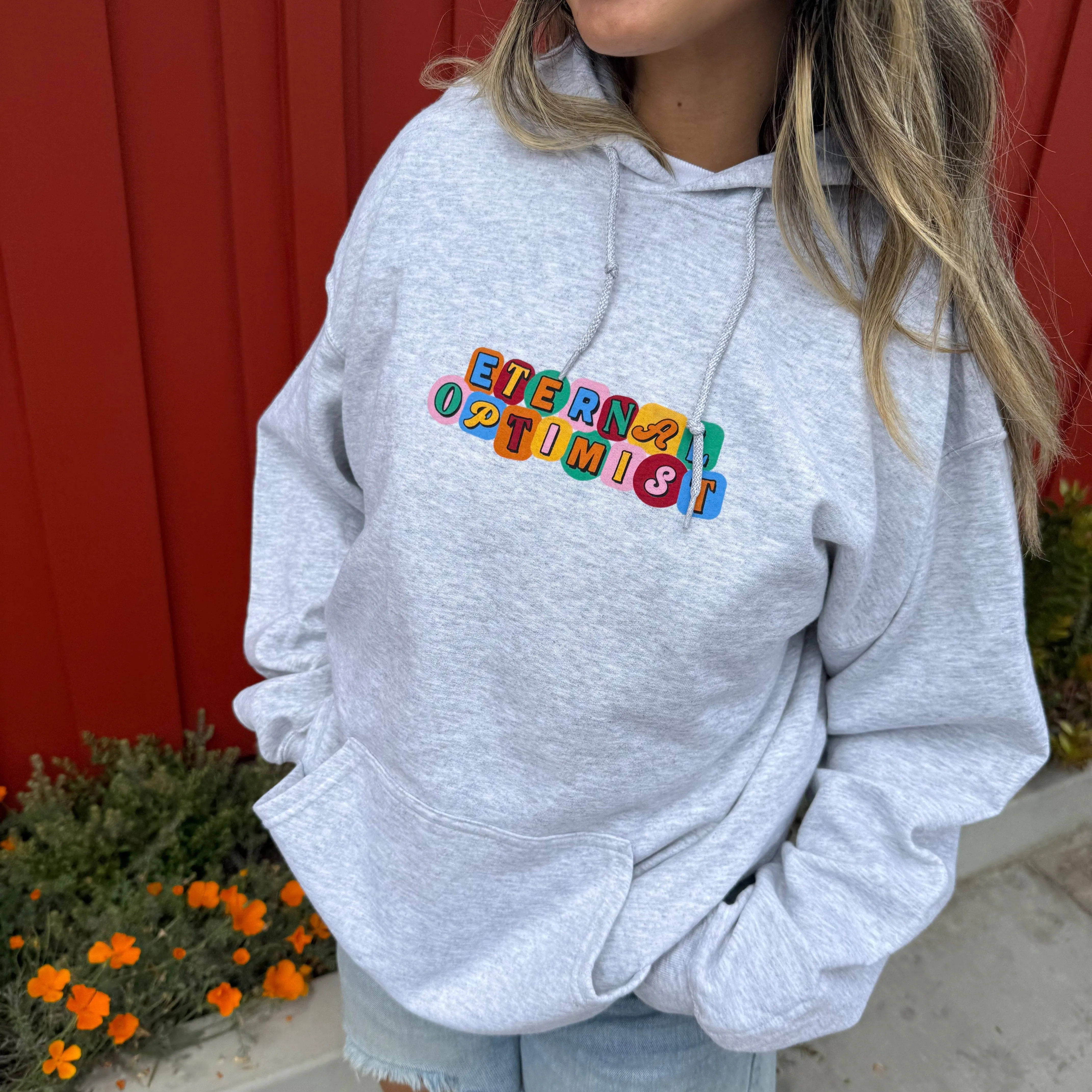NEW! | "ETERNAL OPTIMIST" HOODIE | ASH sold by He Would Love First product image thumbnail 3