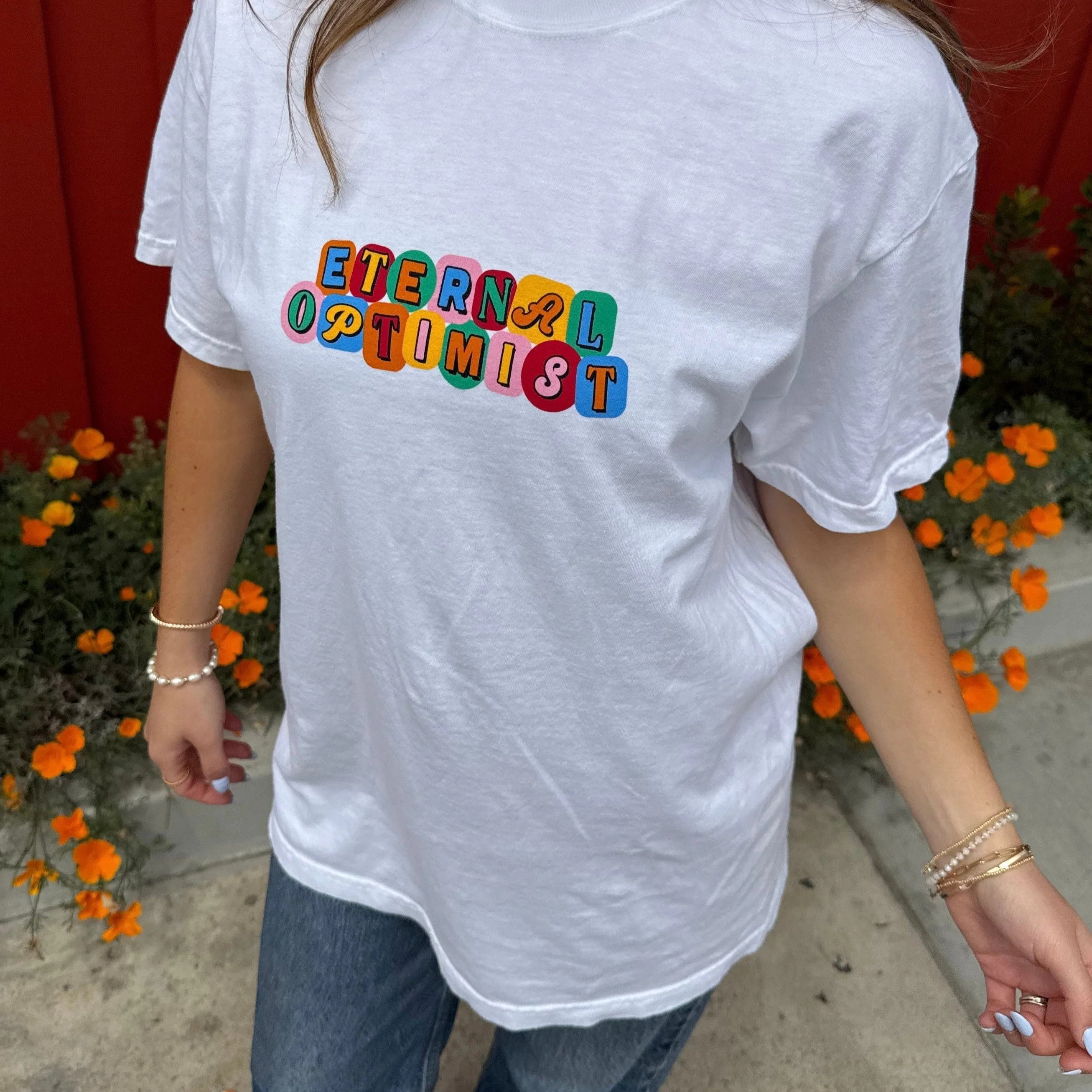 NEW! | "ETERNAL OPTIMIST" TEE | WHITE sold by He Would Love First product image thumbnail 3