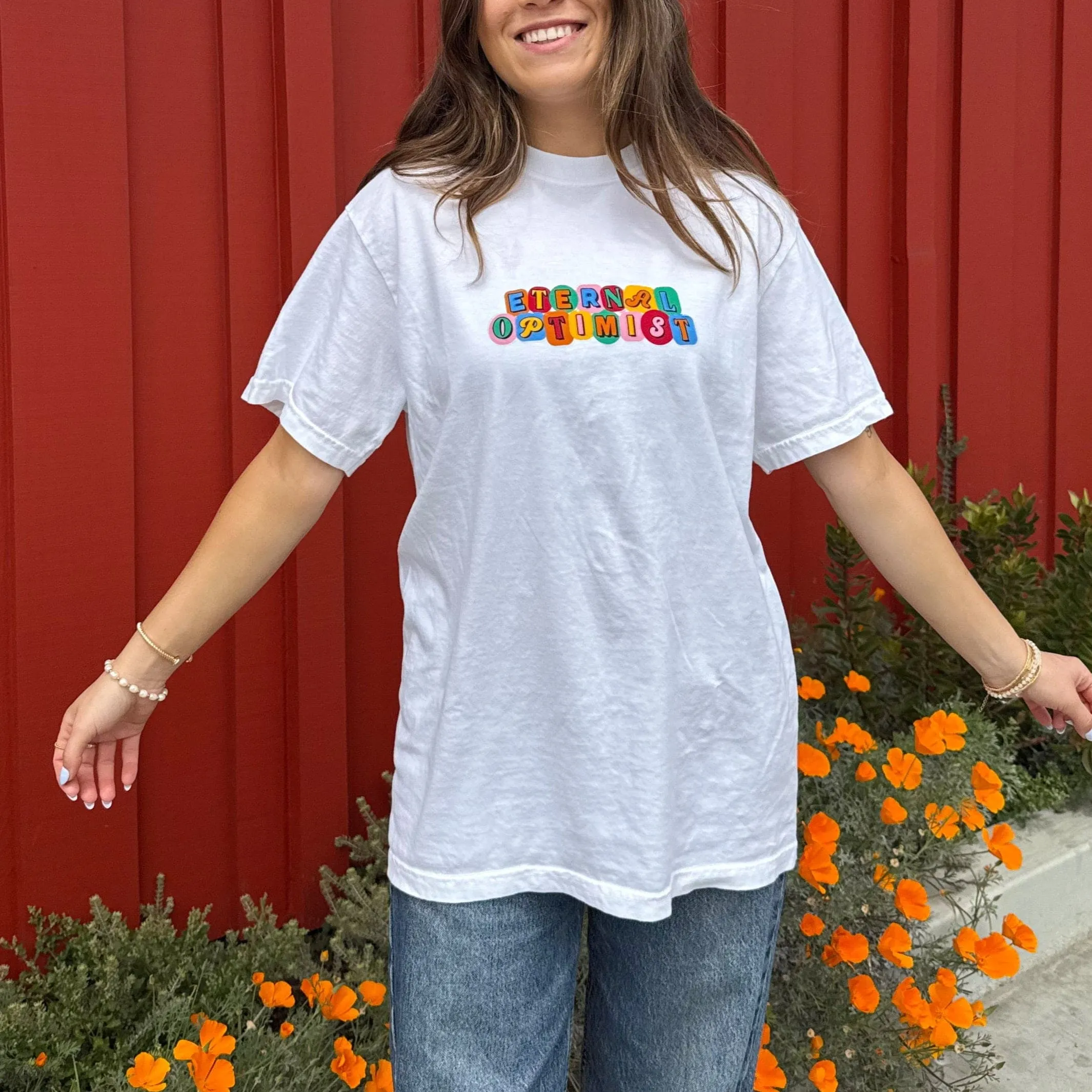 NEW! | "ETERNAL OPTIMIST" TEE | WHITE sold by He Would Love First