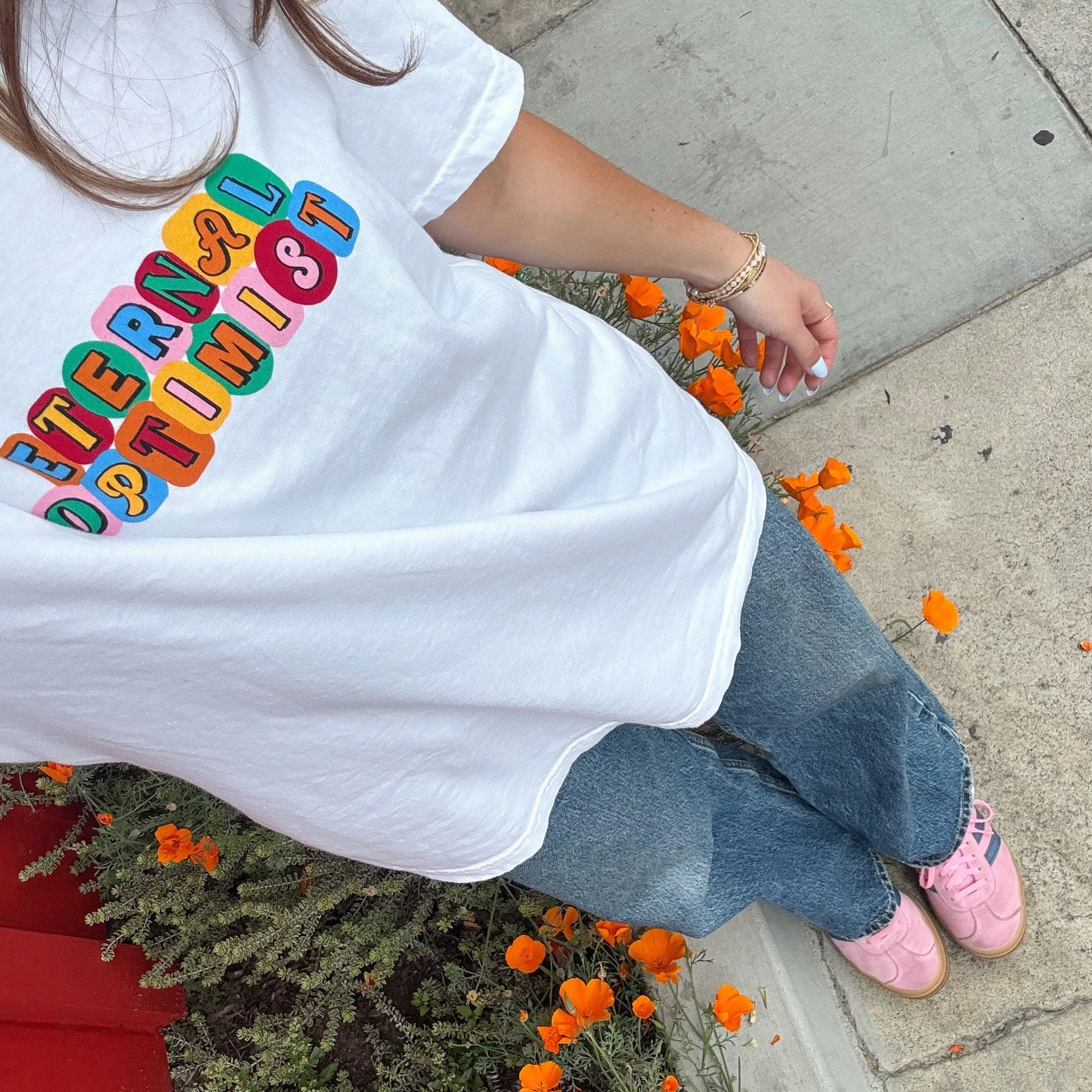 NEW! | "ETERNAL OPTIMIST" TEE | WHITE sold by He Would Love First product image thumbnail 5