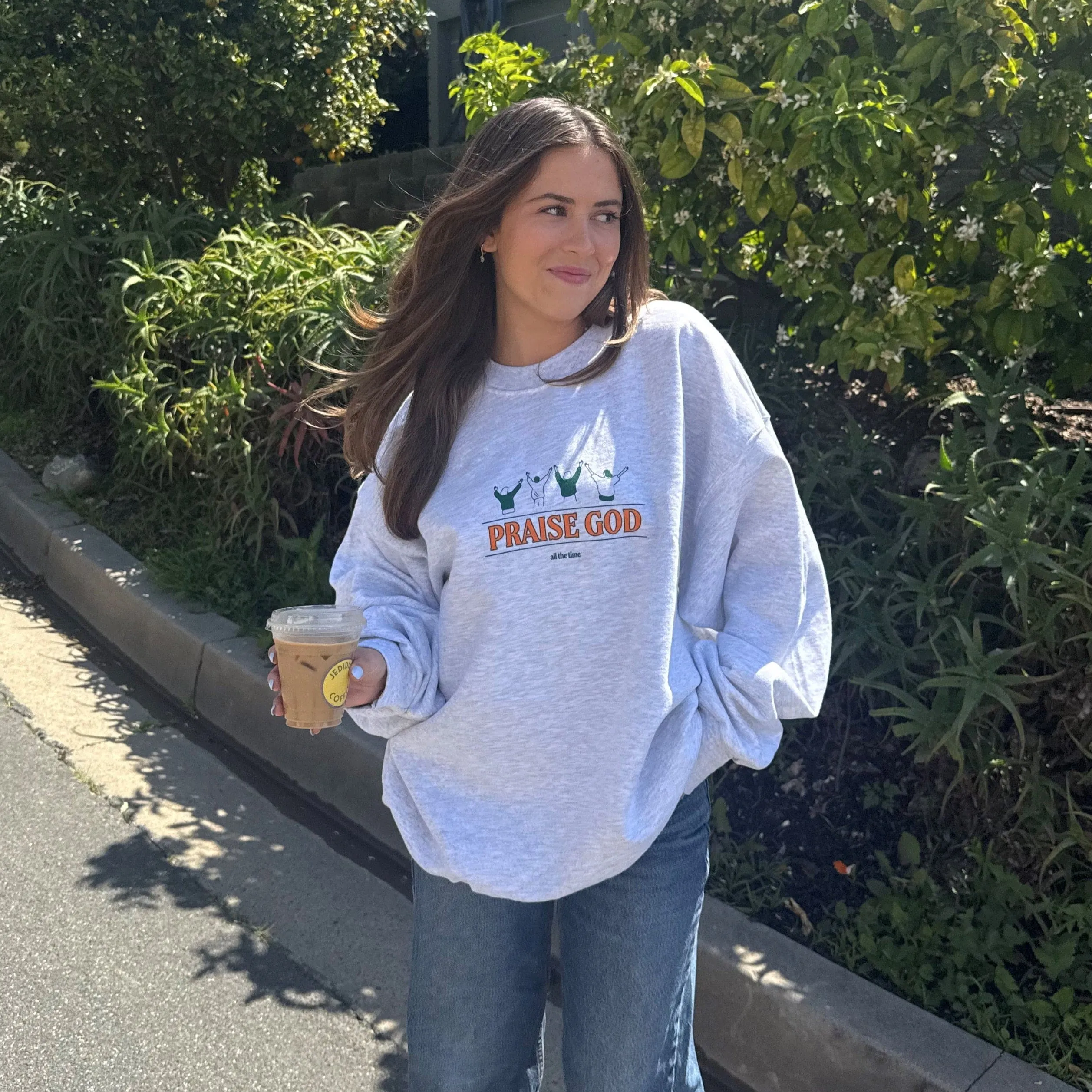 NEW! | "PRAISE GOD" CREWNECK | ASH sold by He Would Love First product image thumbnail 4