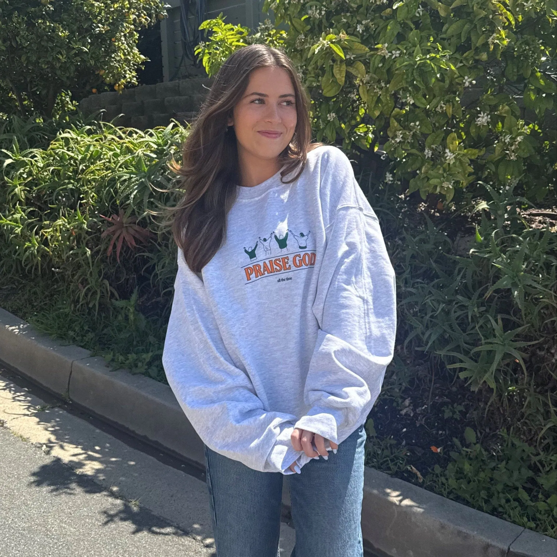 NEW! | "PRAISE GOD" CREWNECK | ASH sold by He Would Love First product image thumbnail 5