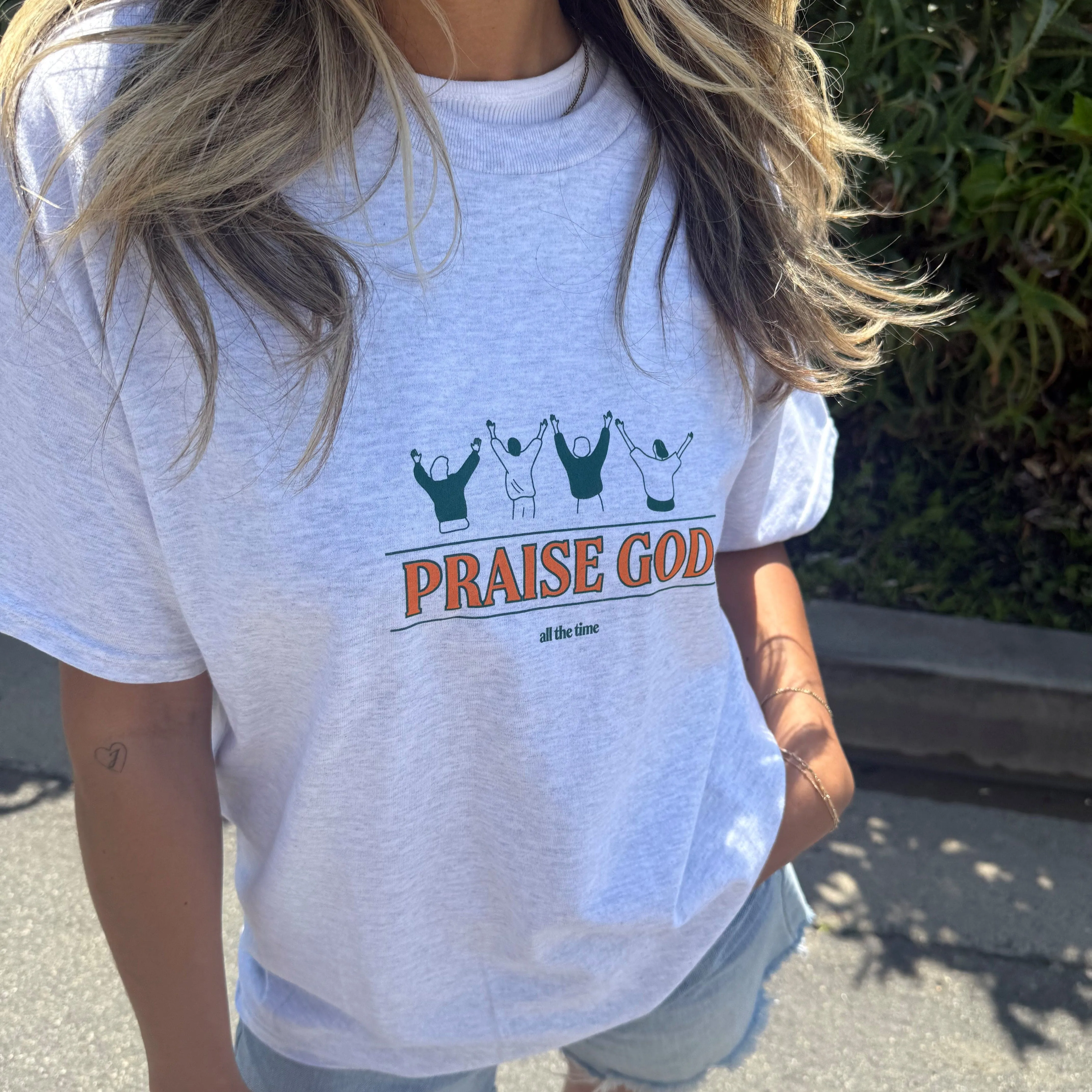 NEW! | "PRAISE GOD" TEE | ASH sold by He Would Love First