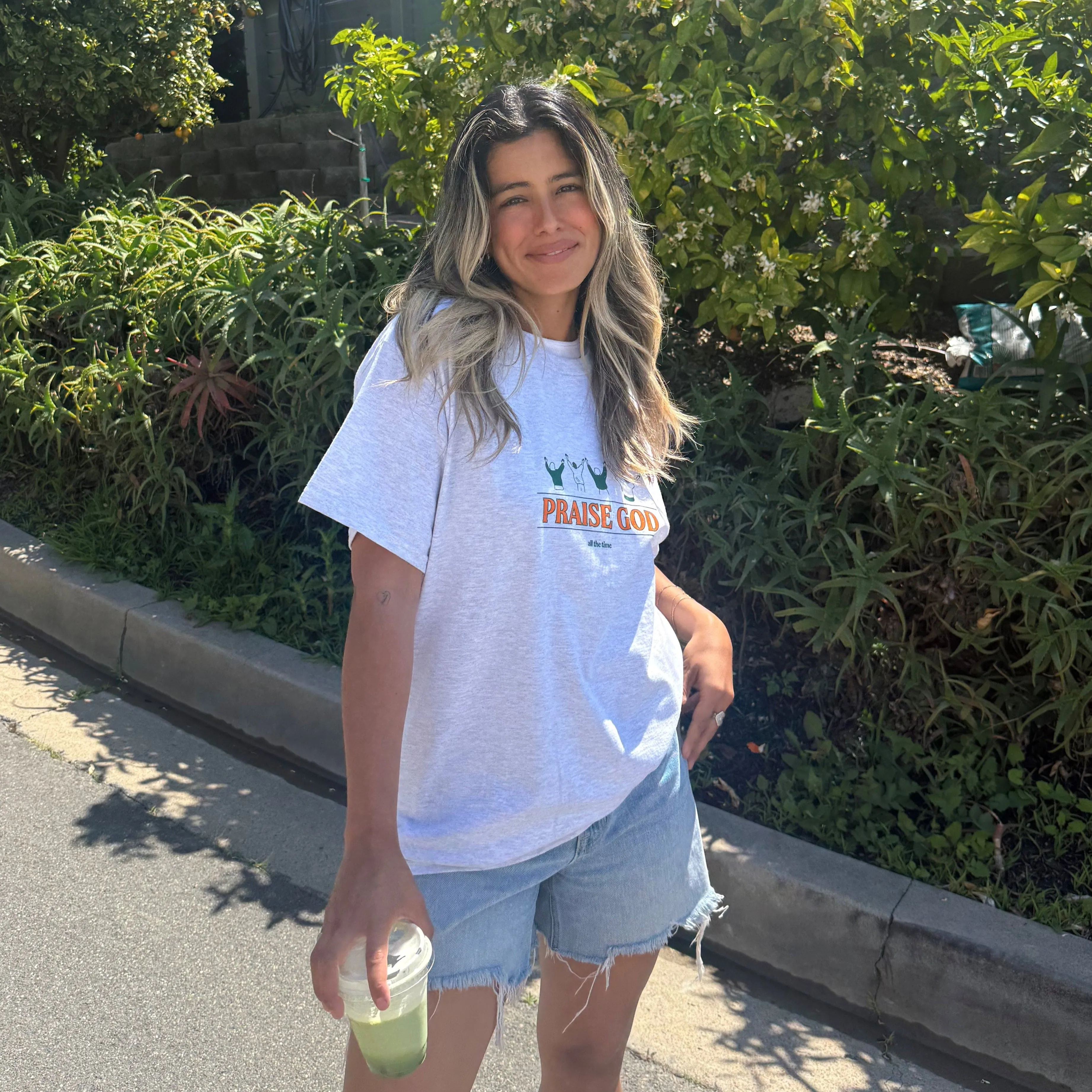 NEW! | "PRAISE GOD" TEE | ASH sold by He Would Love First product image thumbnail 2