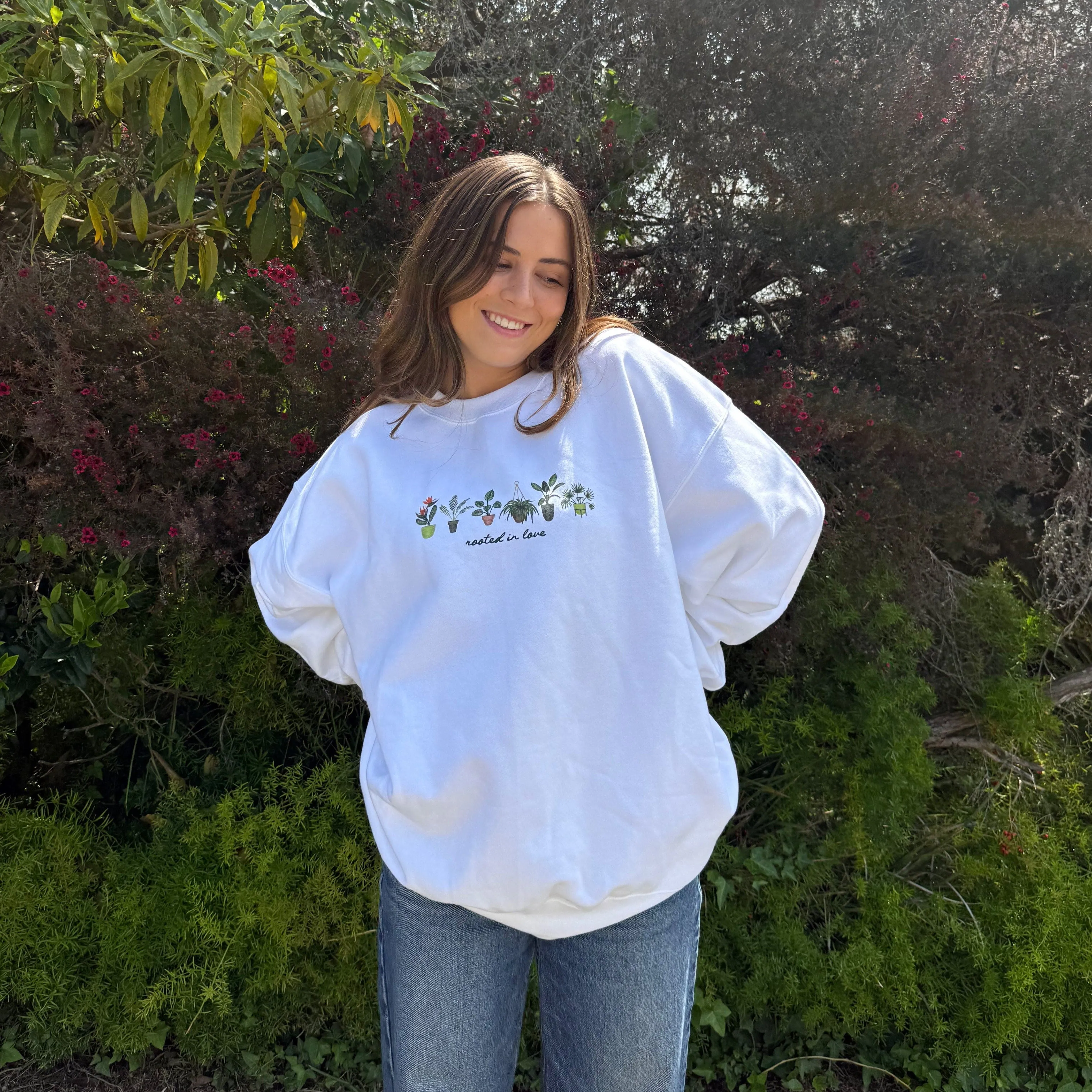 NEW! | "ROOTED IN LOVE" CREWNECK | WHITE sold by He Would Love First