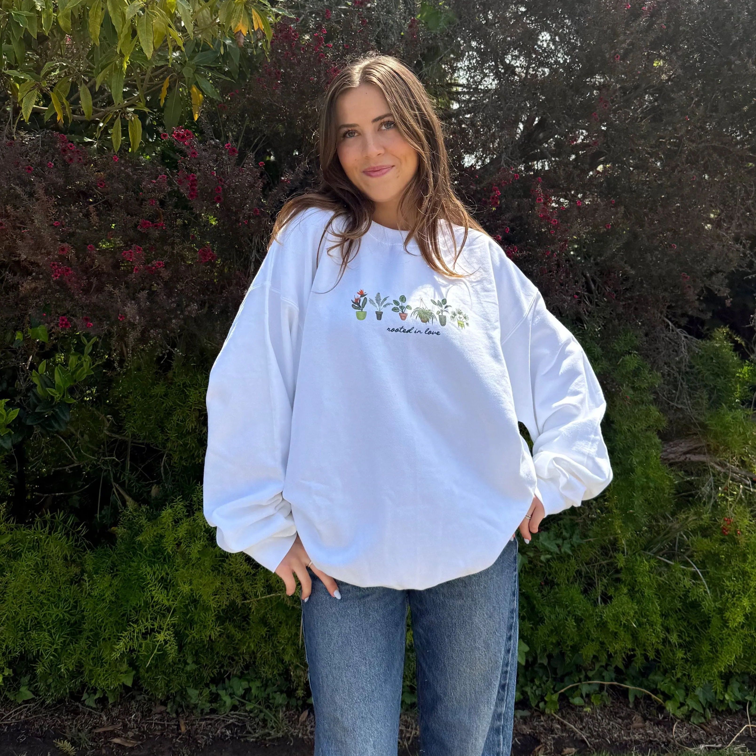 NEW! | "ROOTED IN LOVE" CREWNECK | WHITE sold by He Would Love First product image thumbnail 3