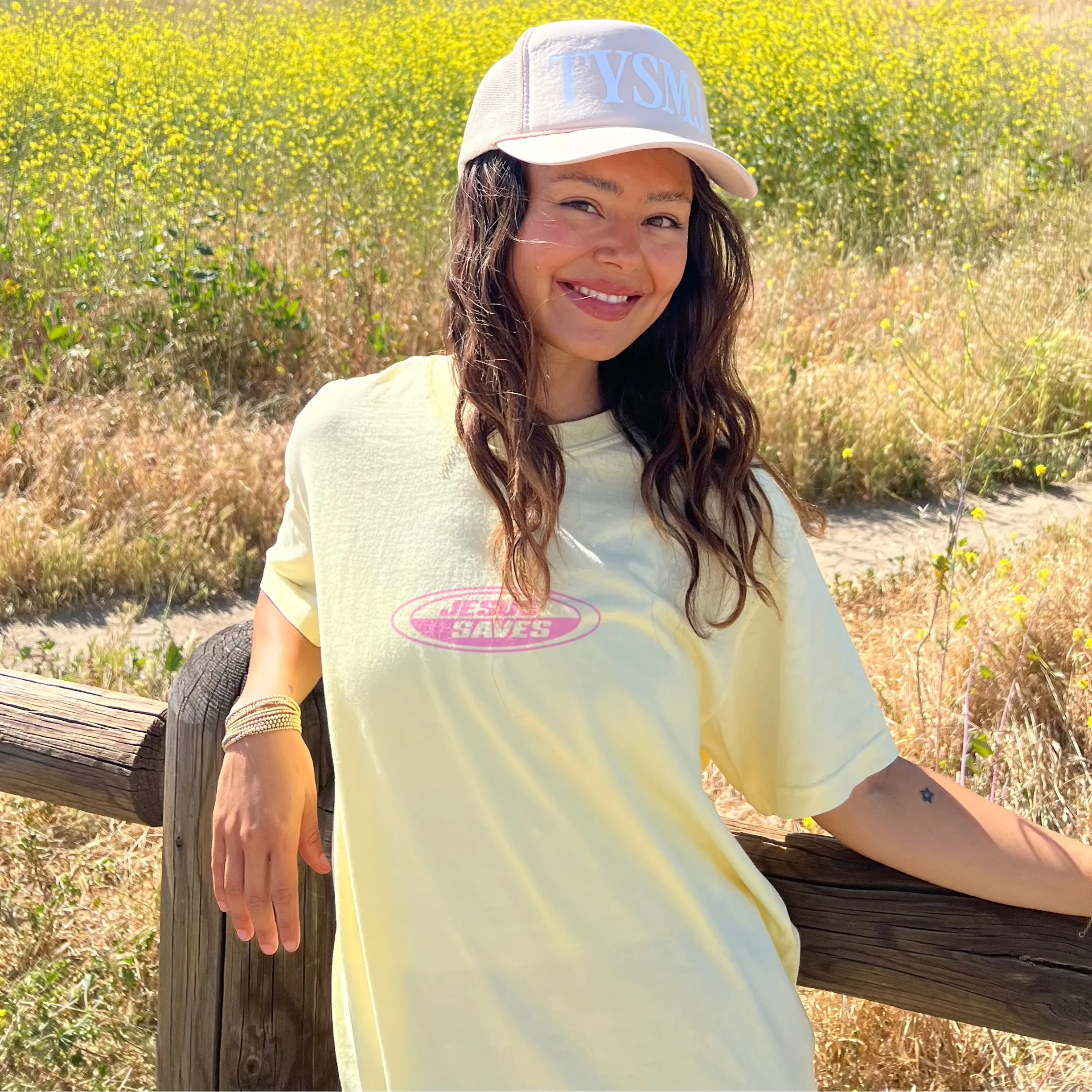 NEW! | "JESUS SAVES" RETRO COMFORT COLOR TEE | YELLOW sold by He Would Love First product image thumbnail 5