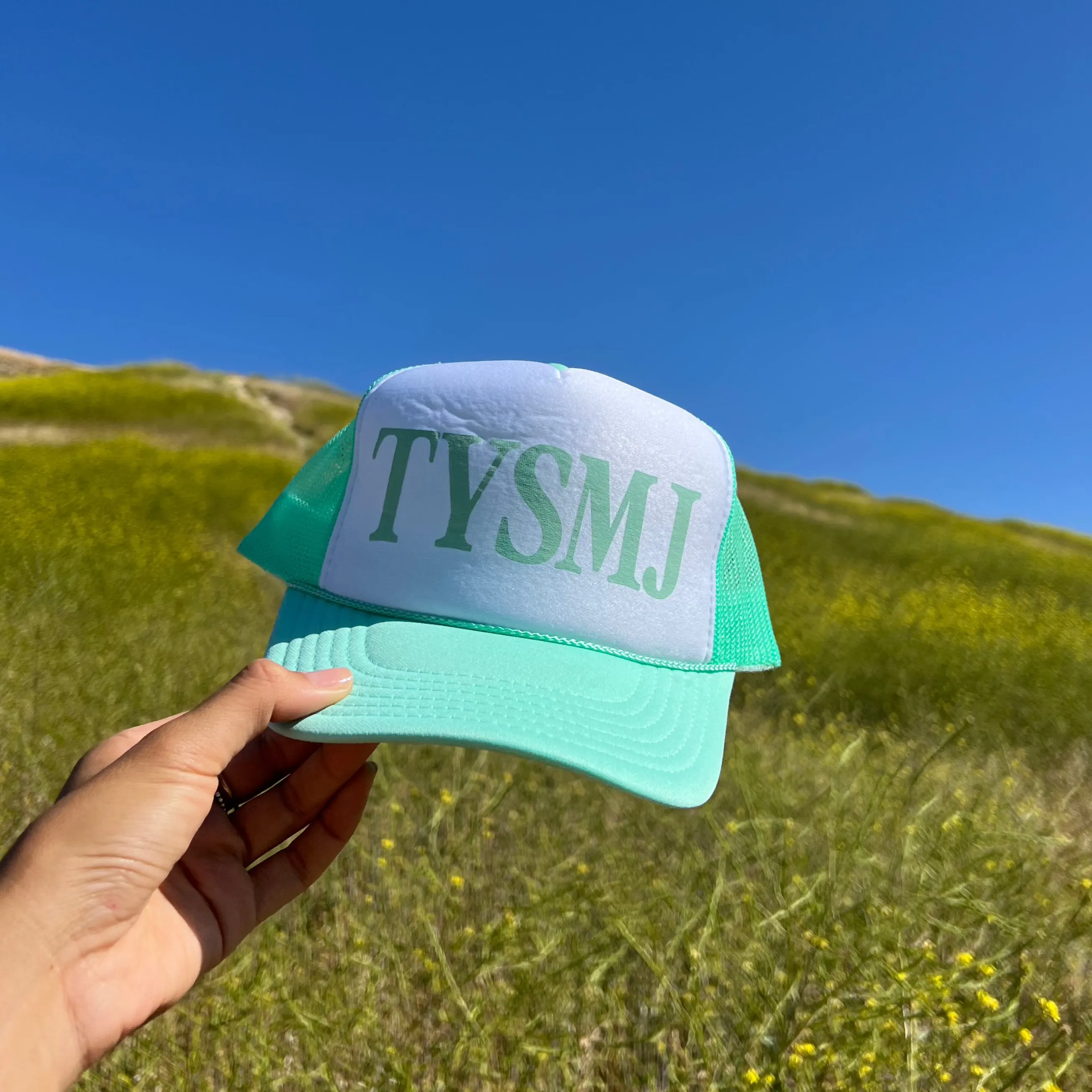 NEW! | "TYSMJ" HAT | MINT/WHITE sold by He Would Love First product image thumbnail 3