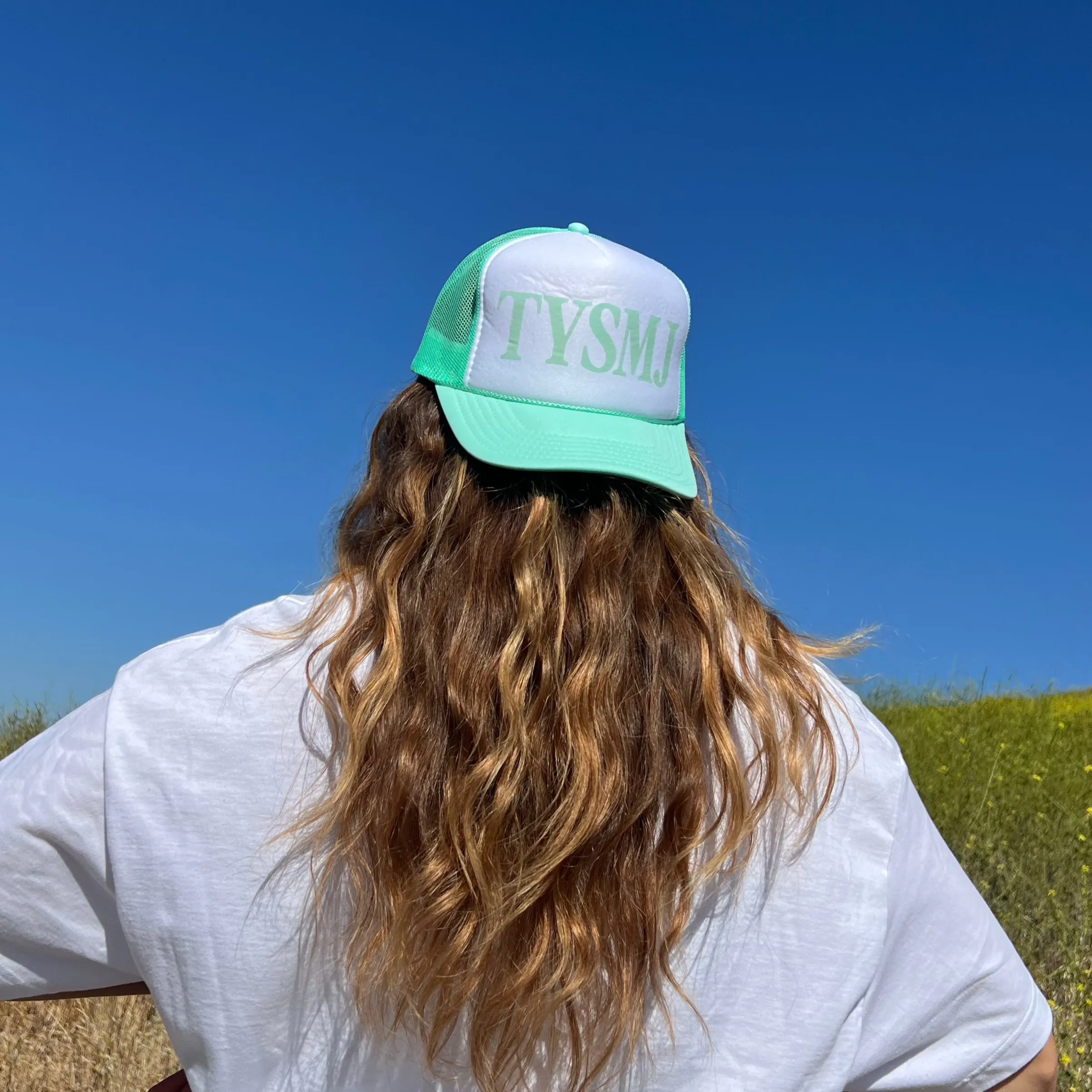 NEW! | "TYSMJ" HAT | MINT/WHITE sold by He Would Love First