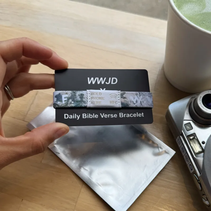 NEW! | DAILY BIBLE VERSE "WWJD X HWLF" BRACELET | LIGHT CAMO sold by He Would Love First