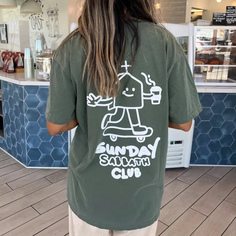 NEW! "SUNDAY SABBATH CLUB" PREMIUM COMFORT COLOR TEE sold by He Would Love First
