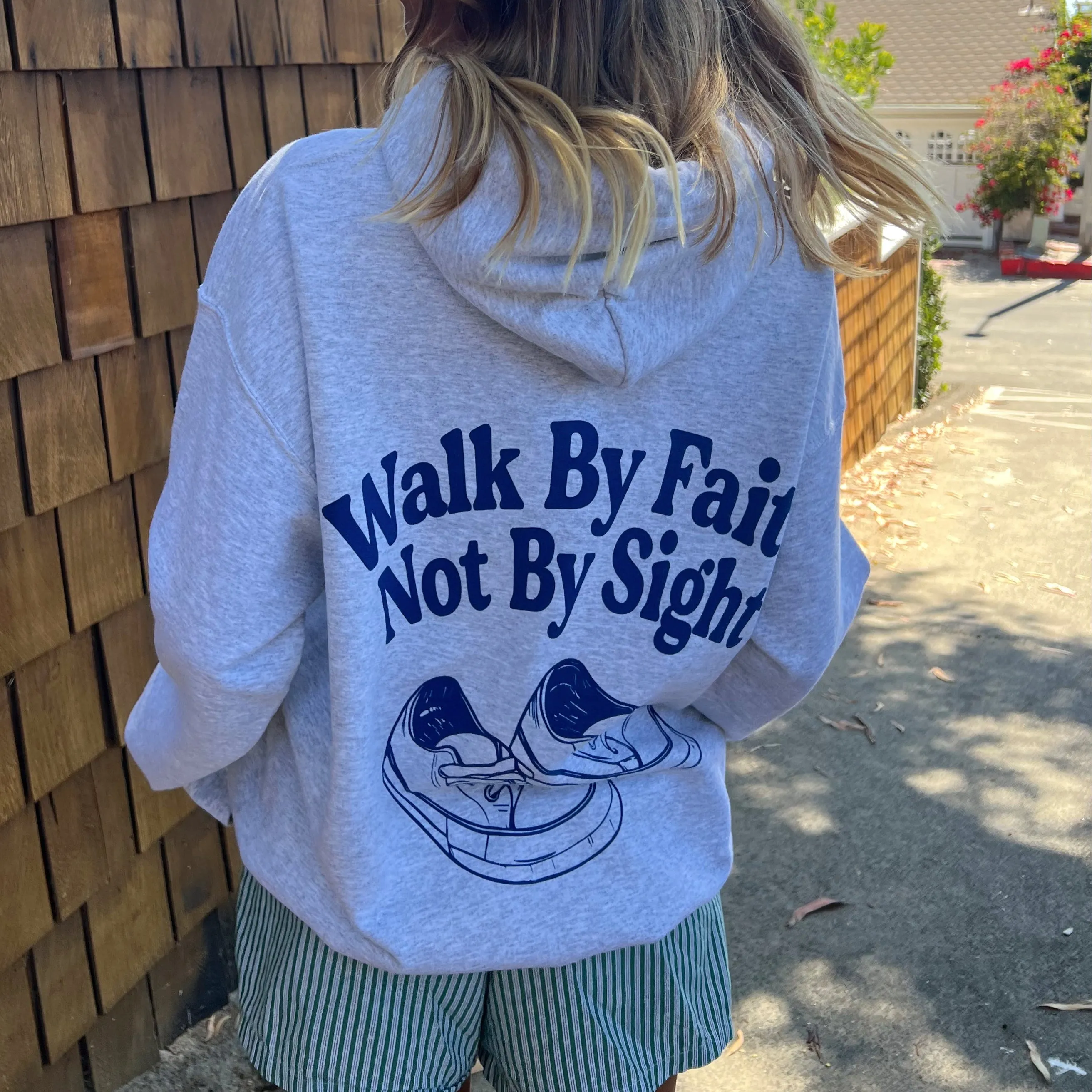 NEW! | "WALK BY FAITH" HOODIE | ASH sold by He Would Love First product image thumbnail 3