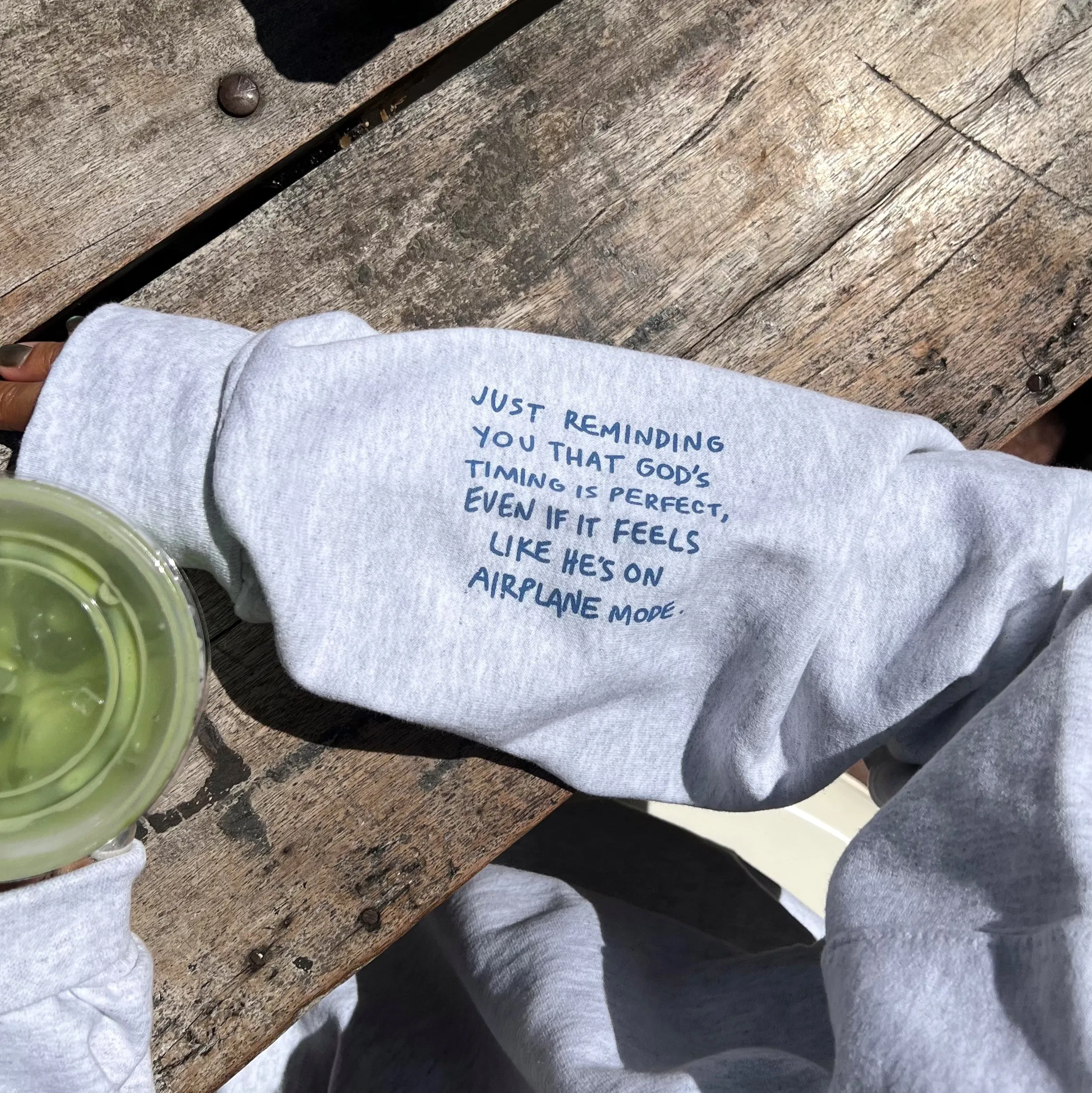 NEW! "FLOWER DOODLE" EMBROIDERED CREWNECK | ASH sold by He Would Love First product image thumbnail 4