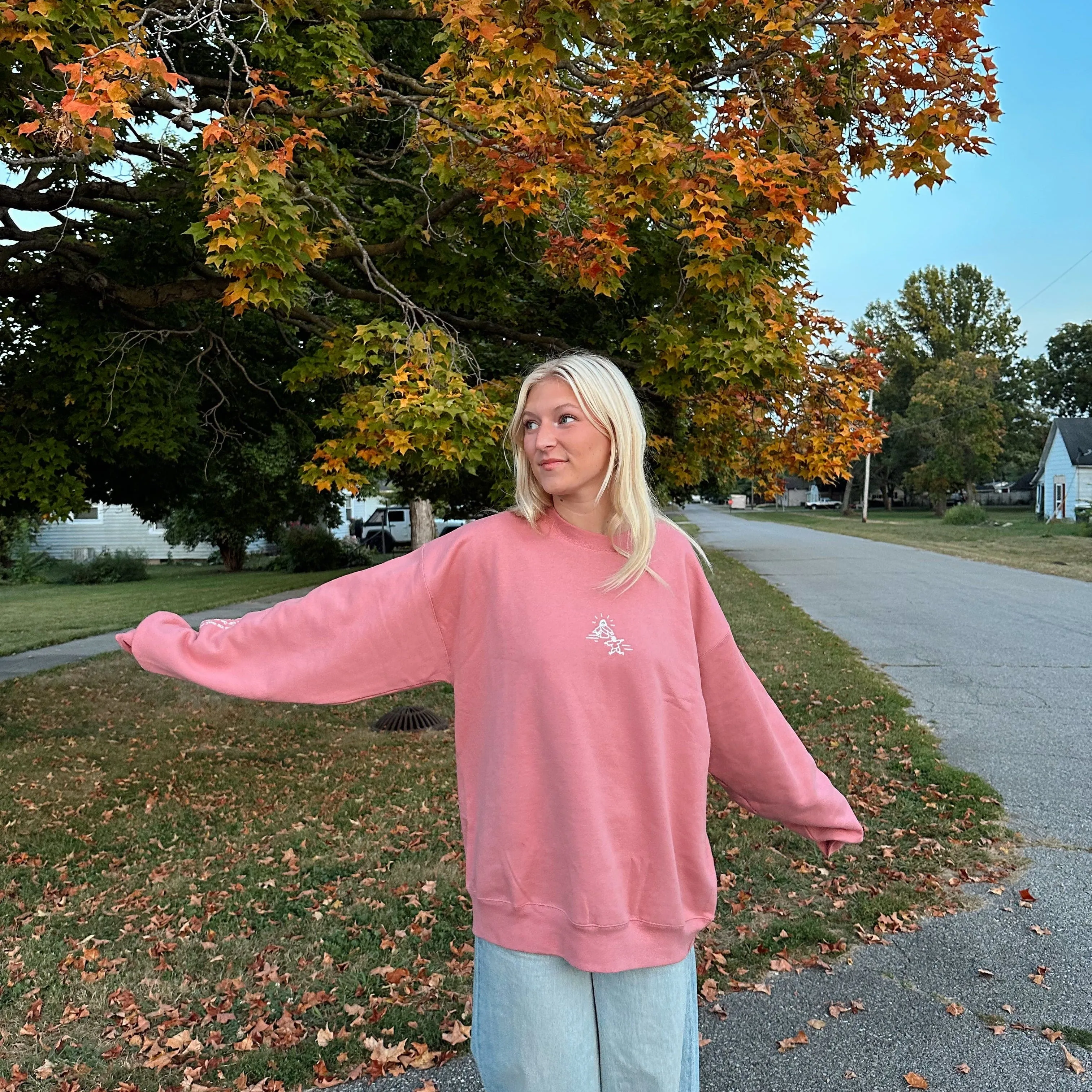 NEW! | "JESUS DOODLE" CREWNECK | MAUVE sold by He Would Love First product image thumbnail 3