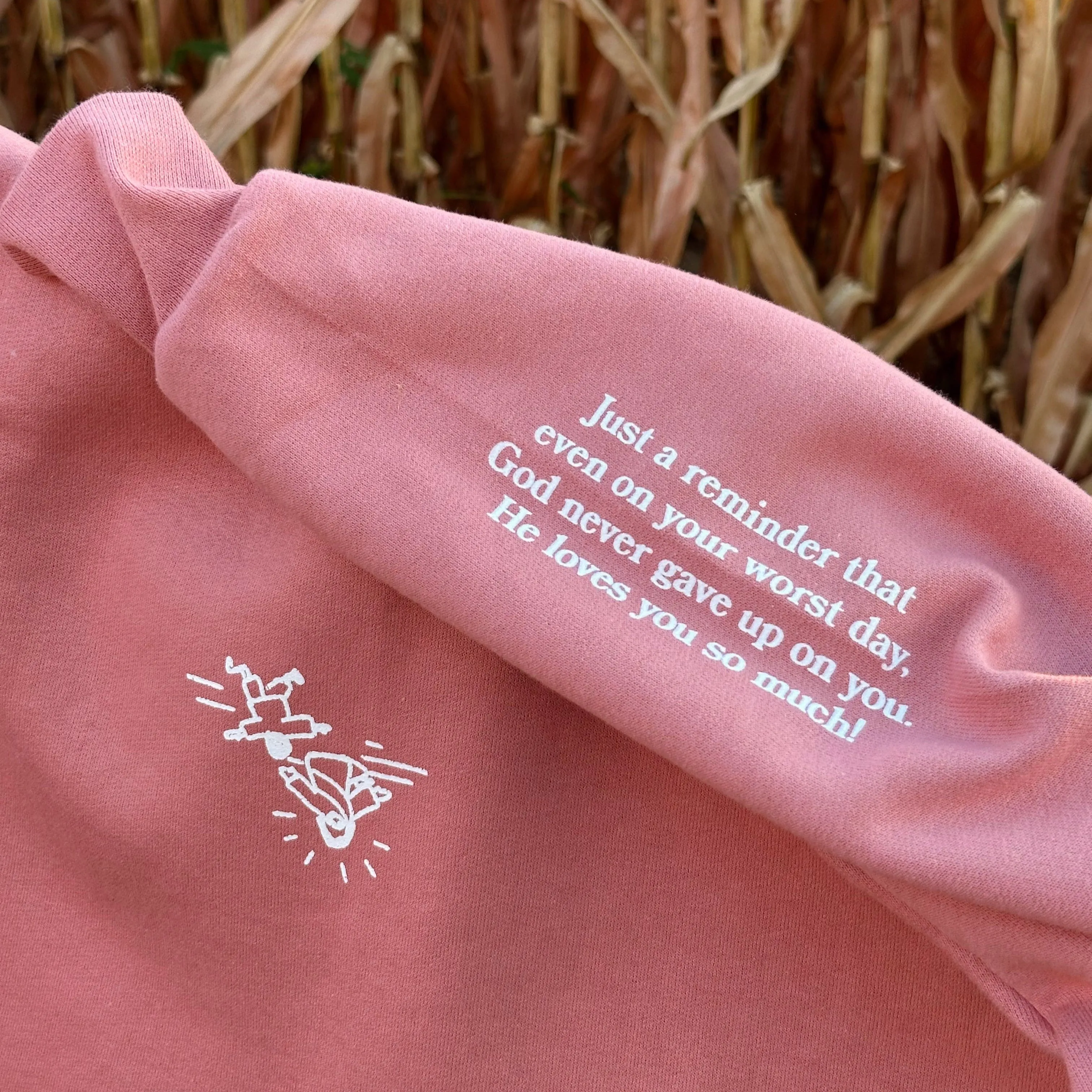 NEW! | "JESUS DOODLE" CREWNECK | MAUVE sold by He Would Love First product image thumbnail 2