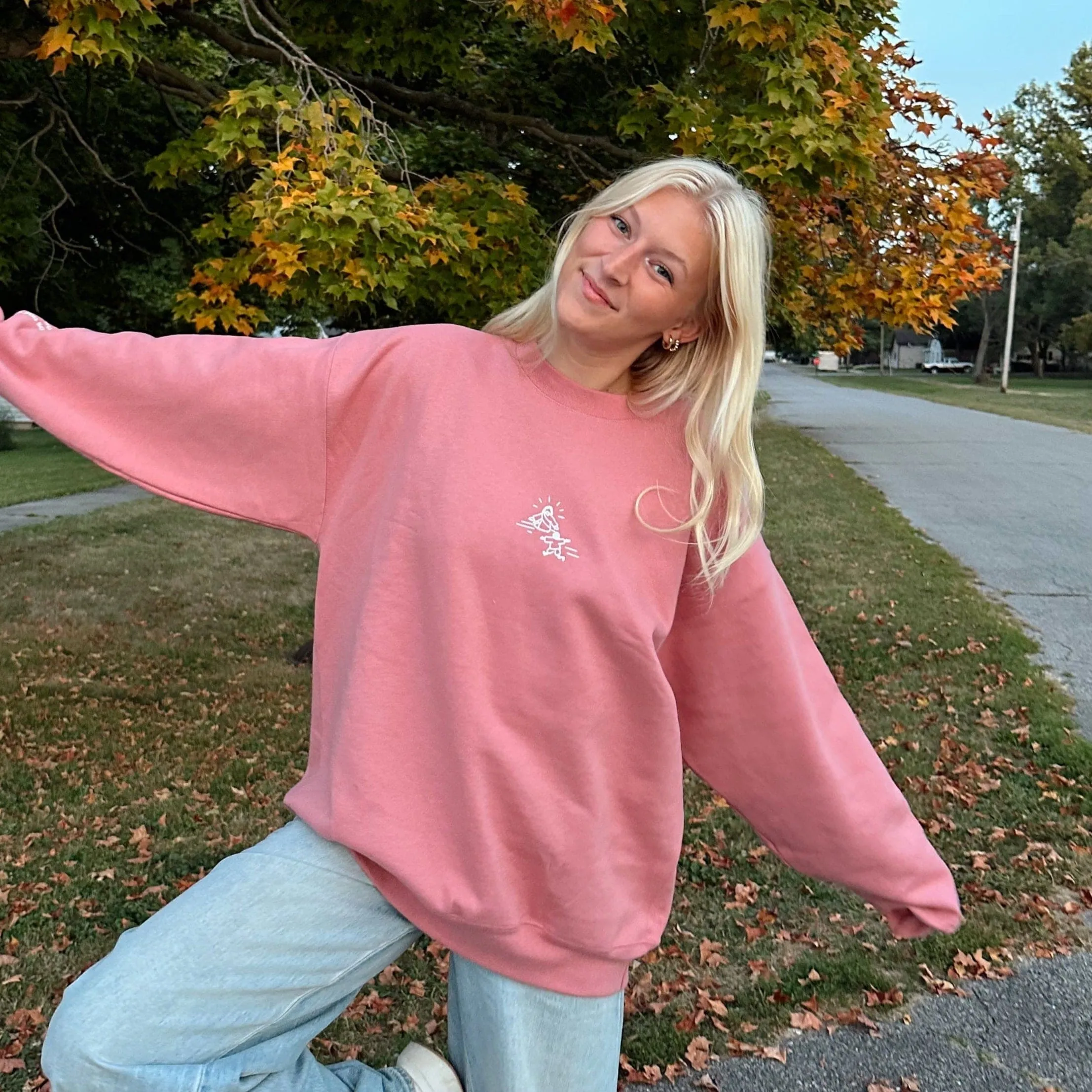 NEW! | "JESUS DOODLE" CREWNECK | MAUVE sold by He Would Love First