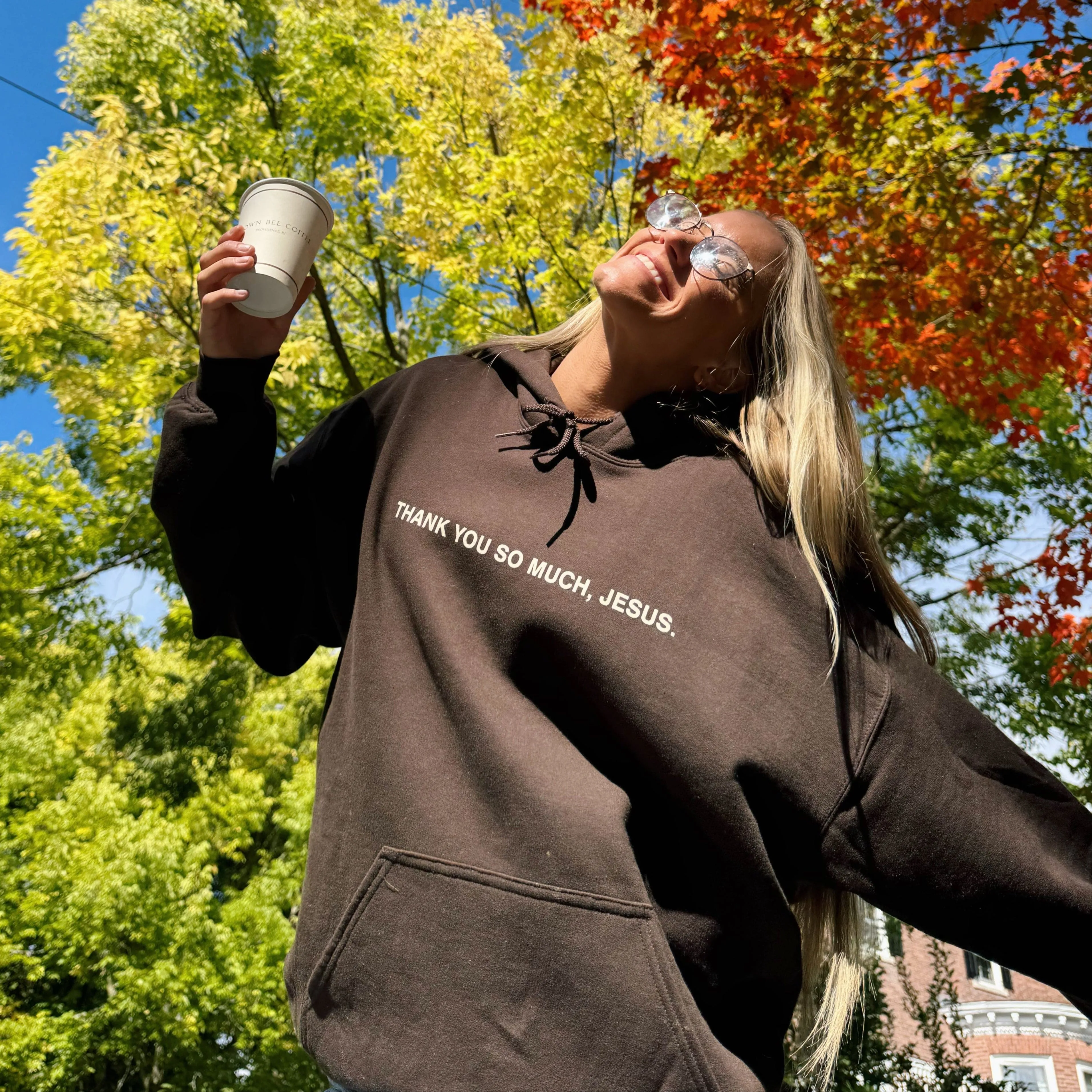 NEW | "THANK YOU SO MUCH JESUS" HOODIE | DARK CHOCOLATE sold by He Would Love First product image thumbnail 2