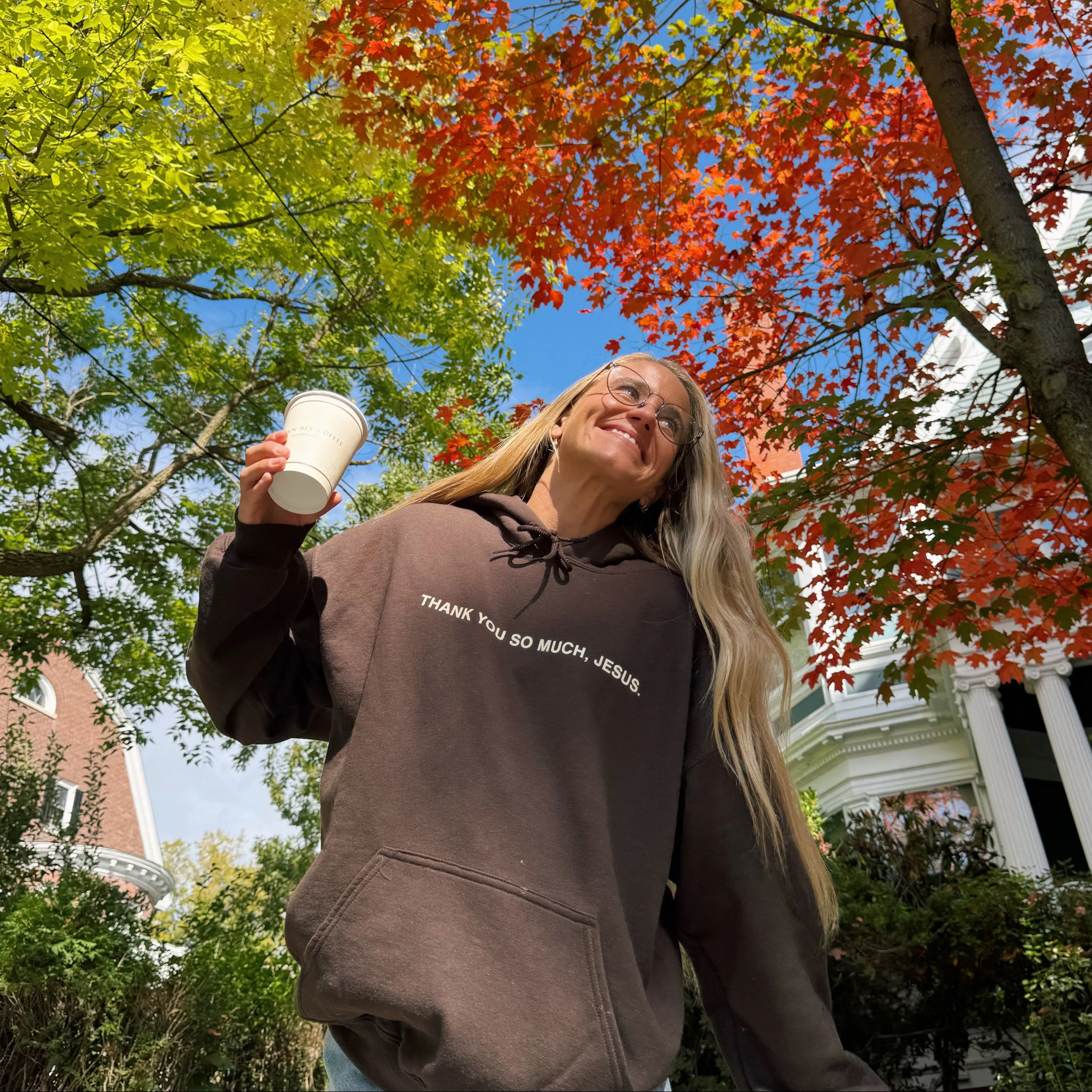 NEW | "THANK YOU SO MUCH JESUS" HOODIE | DARK CHOCOLATE sold by He Would Love First product image thumbnail 4