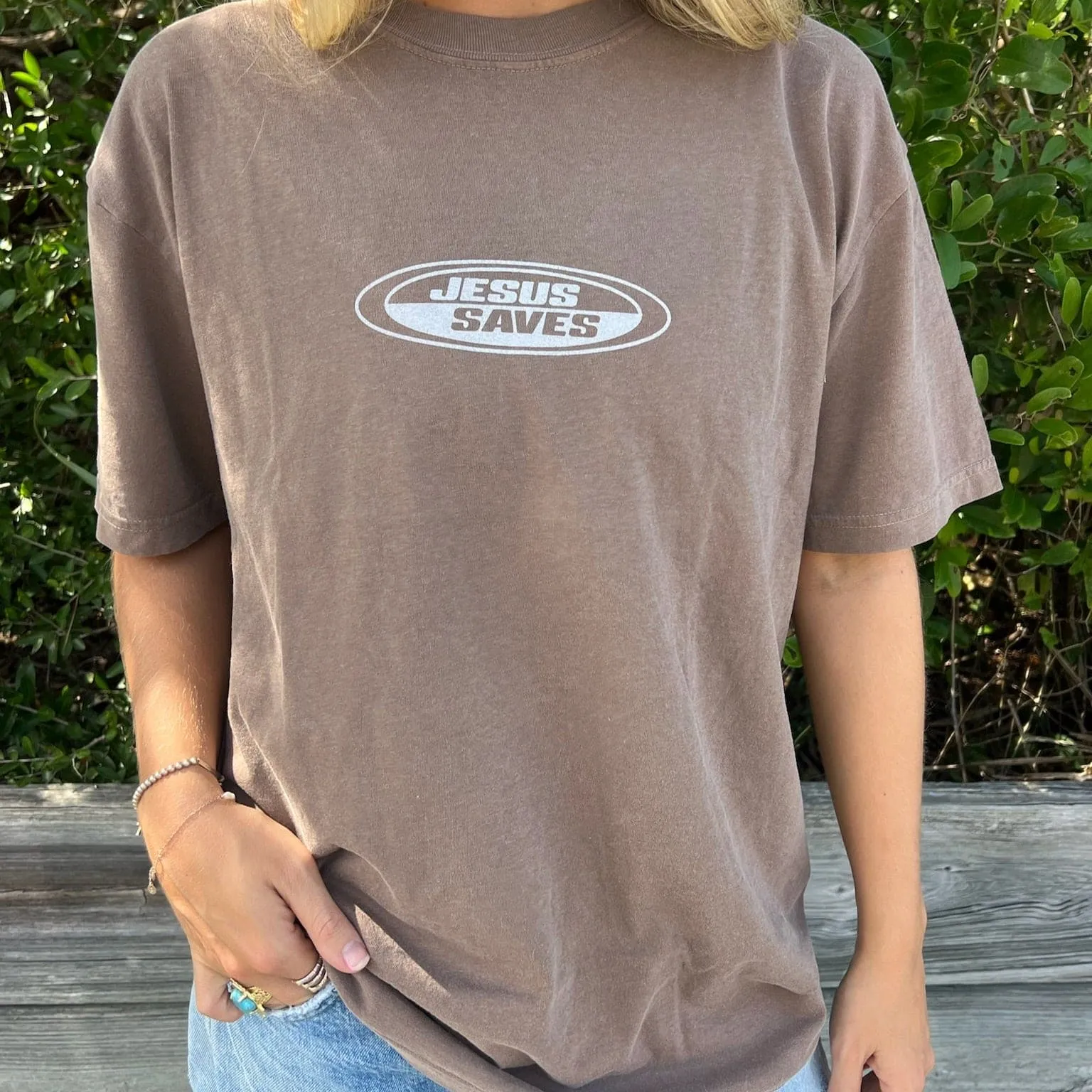 NEW! | "JESUS SAVES" PREMIUM COMFORT COLOR TEE | ESPRESSO sold by He Would Love First