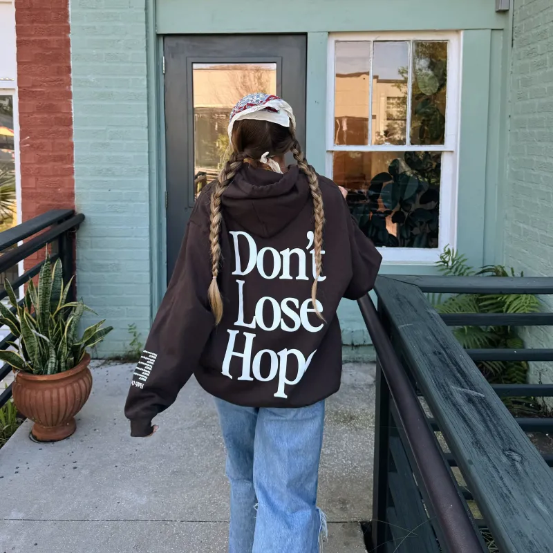 NEW! "DON'T LOSE HOPE" HOODIE | BROWN sold by He Would Love First