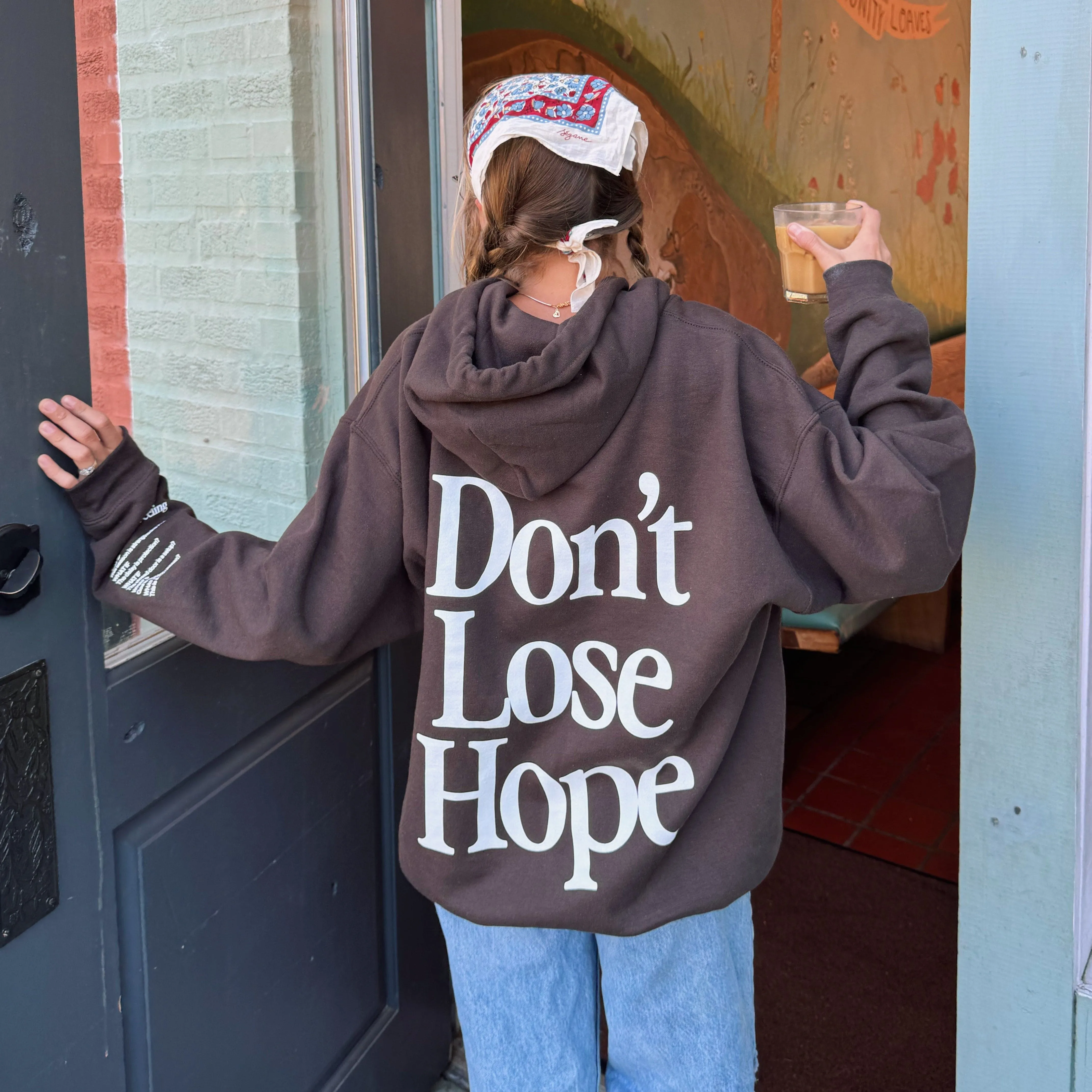 NEW! "DON'T LOSE HOPE" HOODIE | BROWN sold by He Would Love First product image thumbnail 4
