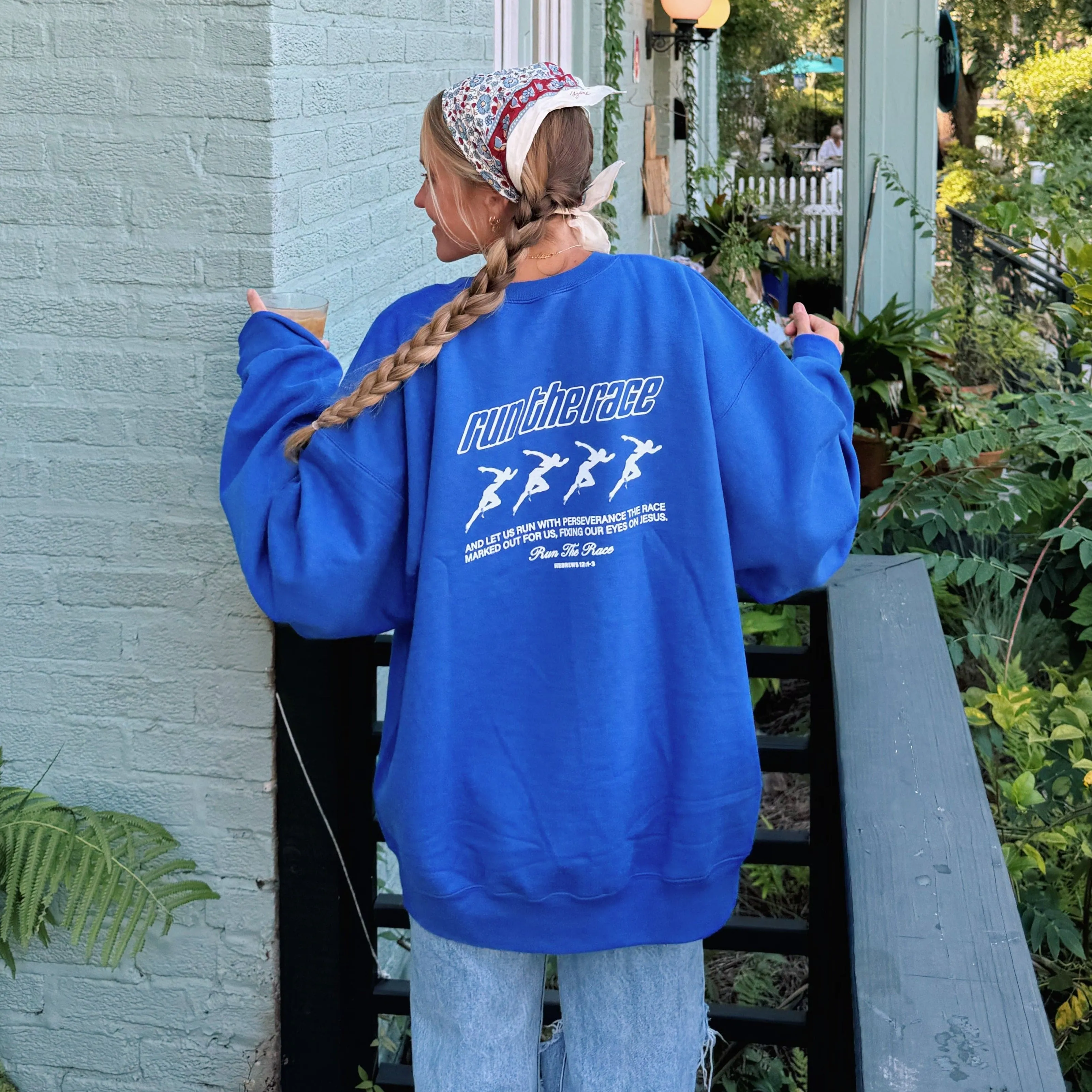NEW! | "RUN THE RACE" CREWNECK | ROYAL BLUE sold by He Would Love First