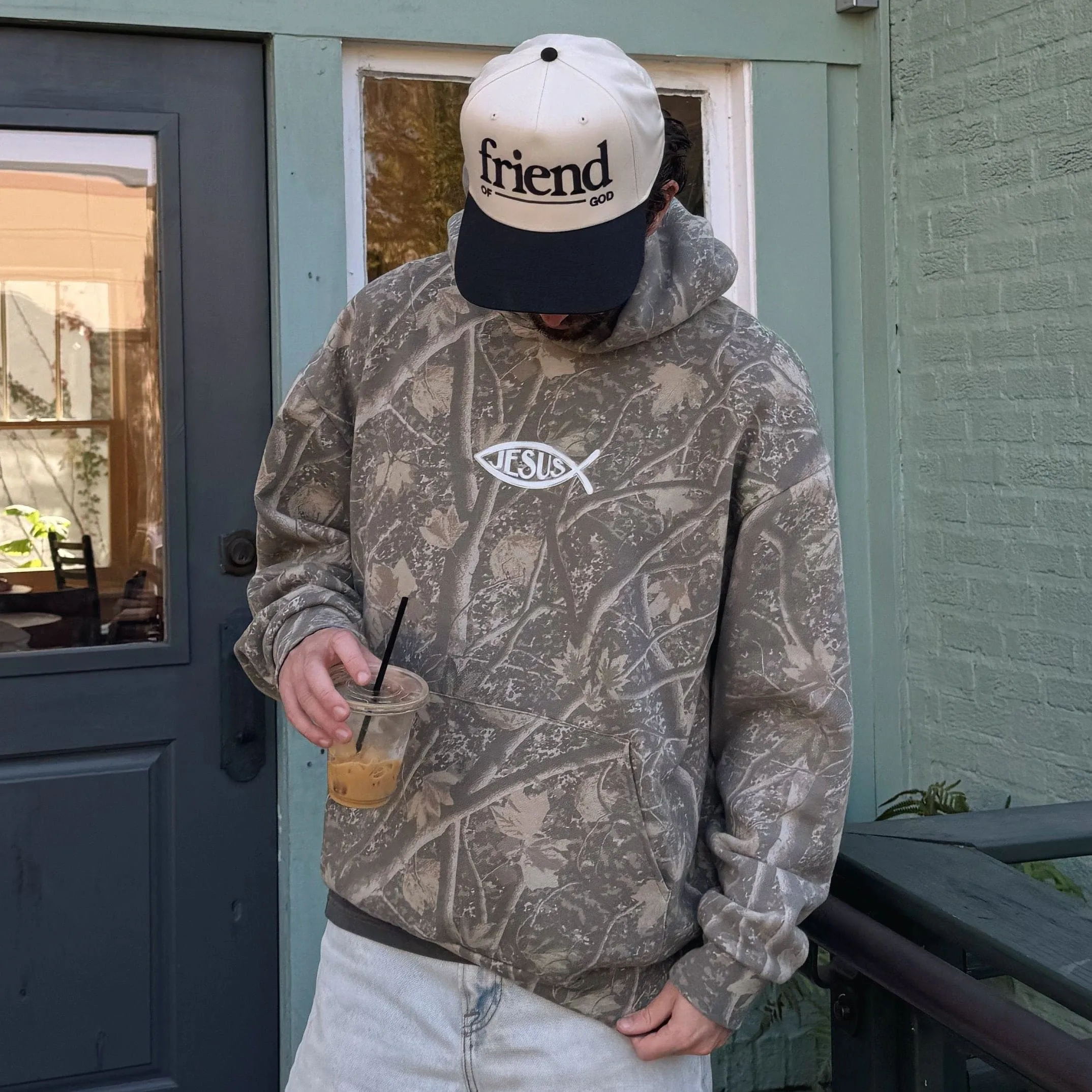 PREMIUM | CHROME "JESUS" HEAVY WEIGHT CAMO HOODIE sold by He Would Love First product image thumbnail 2