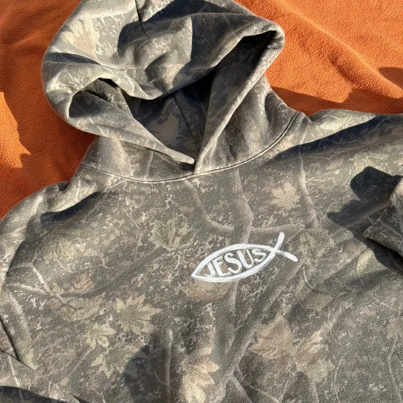 PREMIUM | CHROME "JESUS" HEAVY WEIGHT CAMO HOODIE sold by He Would Love First