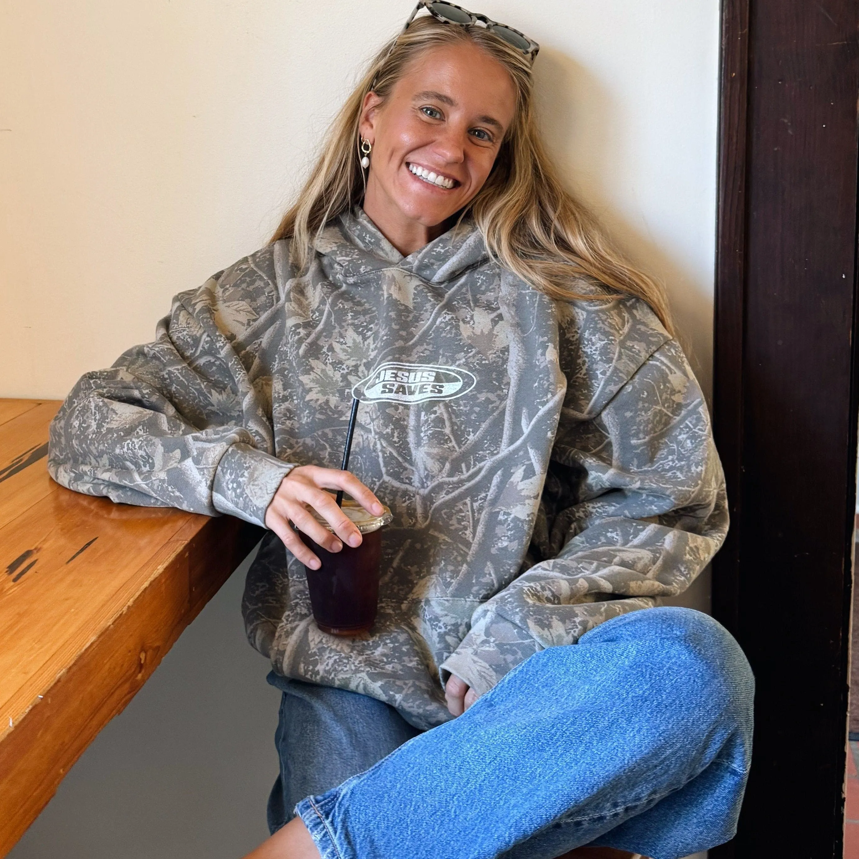 PREMIUM | "JESUS SAVES" HEAVY WEIGHT CAMO HOODIE sold by He Would Love First product image thumbnail 3