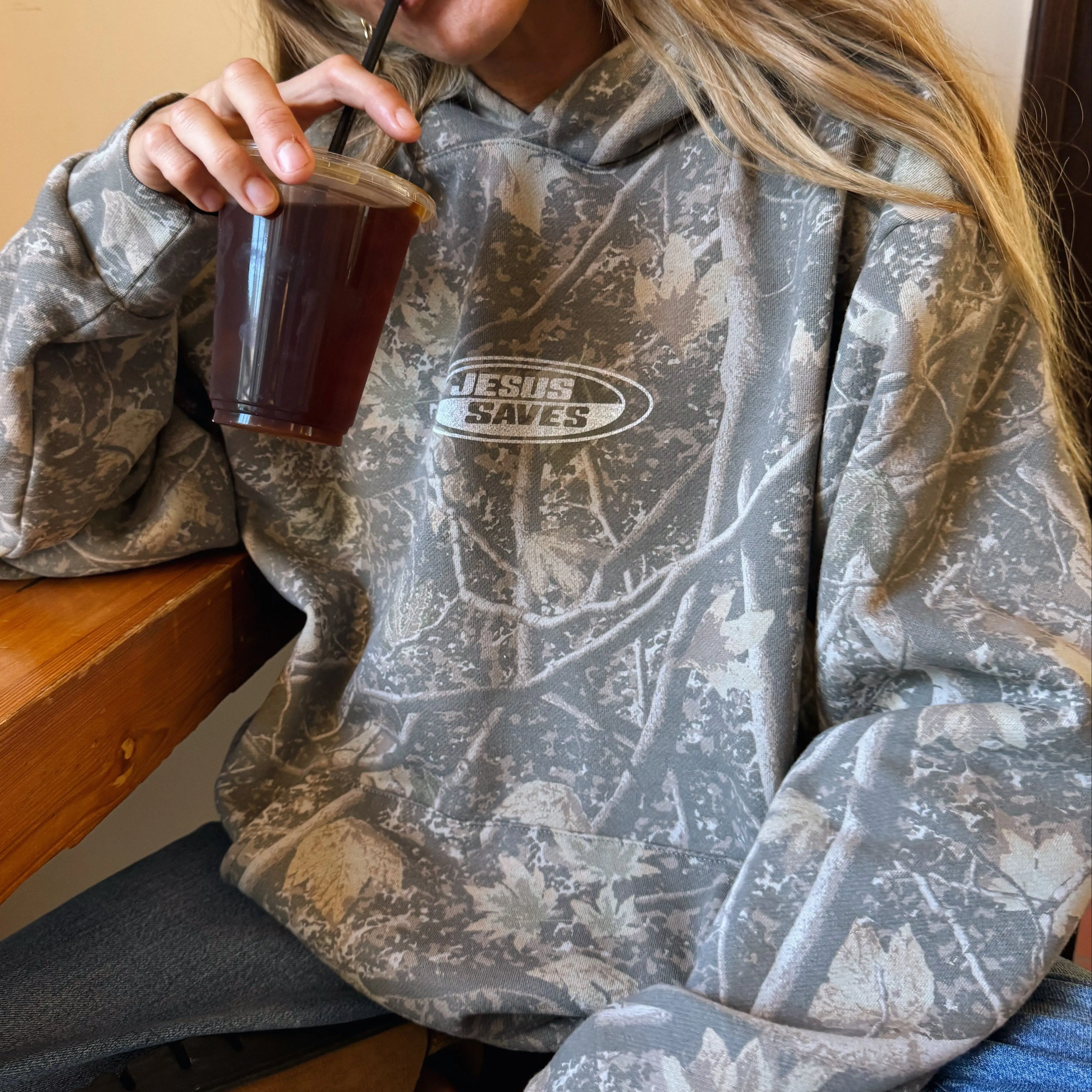 PREMIUM | "JESUS SAVES" HEAVY WEIGHT CAMO HOODIE sold by He Would Love First