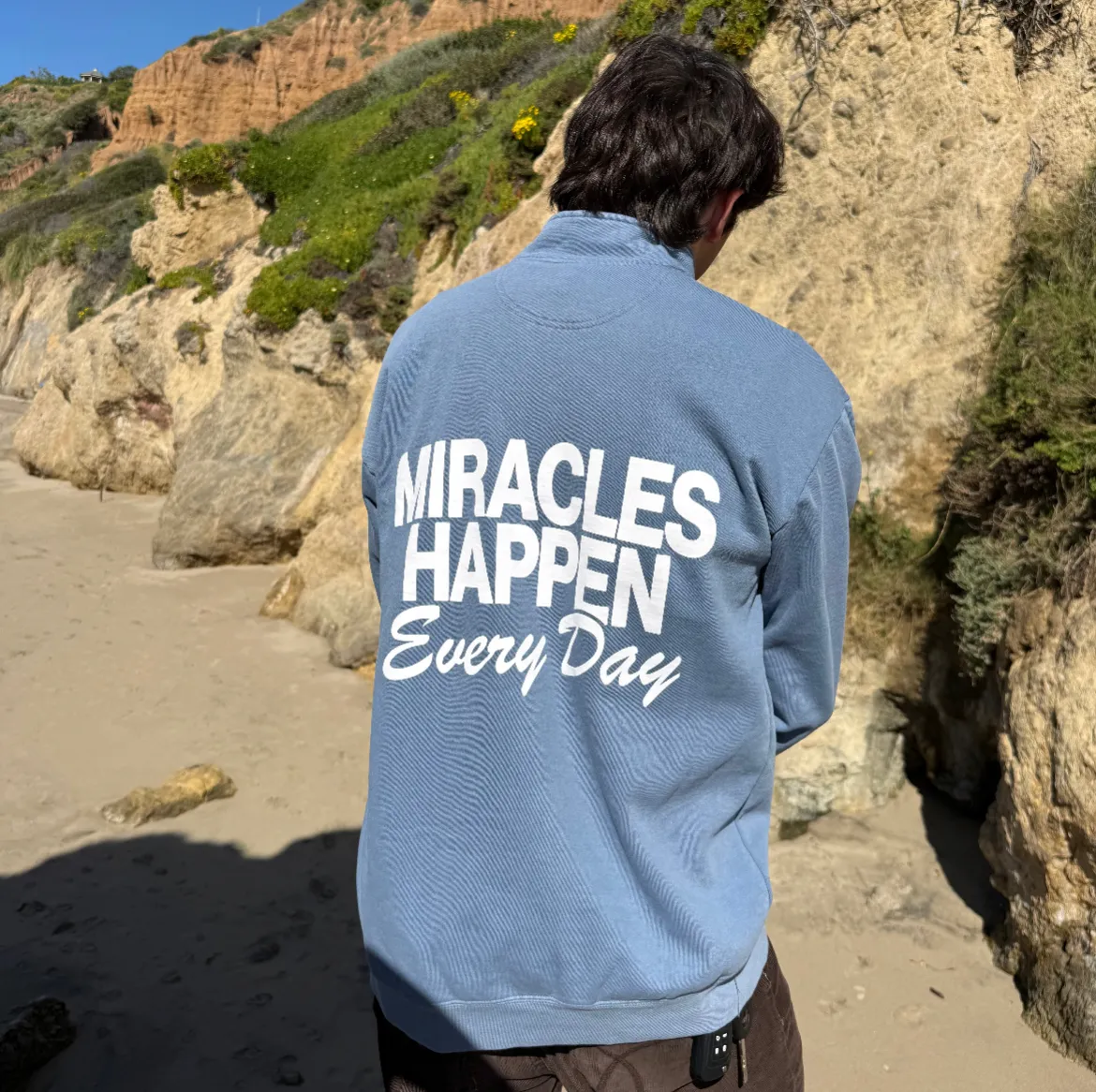 NEW! | "MIRACLES" COMFORT COLOR QUARTER ZIP | BLUE JEAN sold by He Would Love First product image thumbnail 4