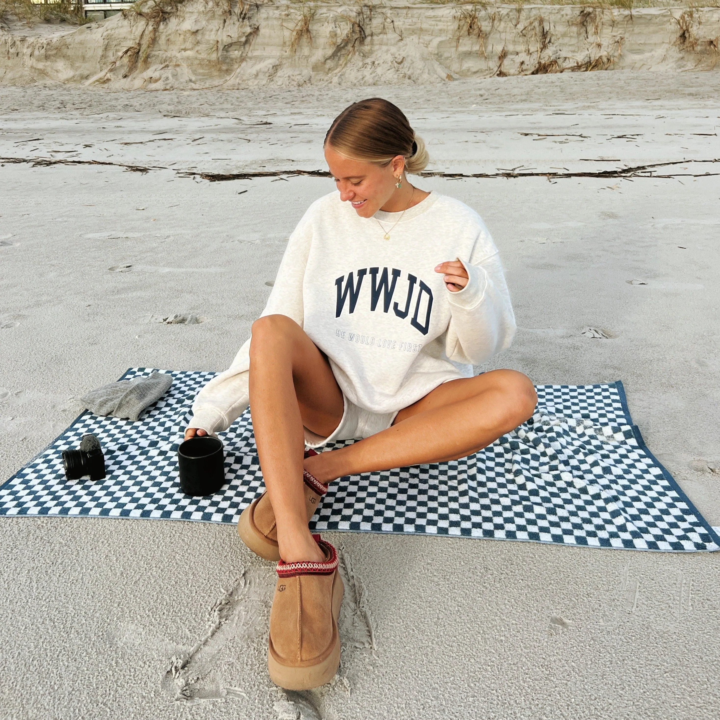 NEW! | "WWJD" UNIVERSITY CREWNECK | ASH sold by He Would Love First product image thumbnail 4