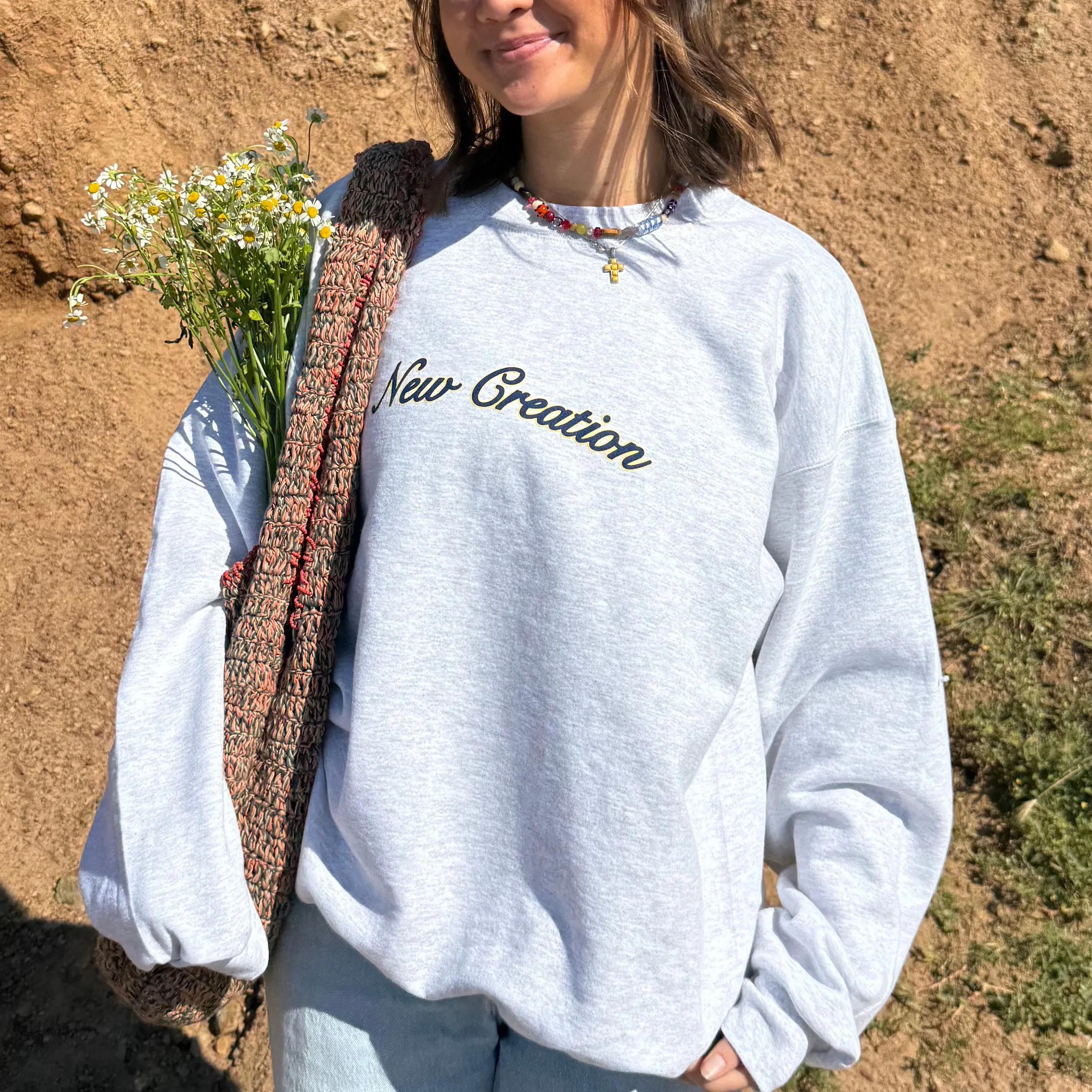 NEW! | "NEW CREATION | CREWNECK | ASH sold by He Would Love First product image thumbnail 2